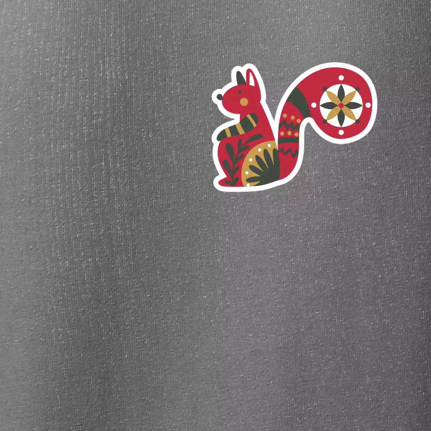 Folklor na prsu veverka