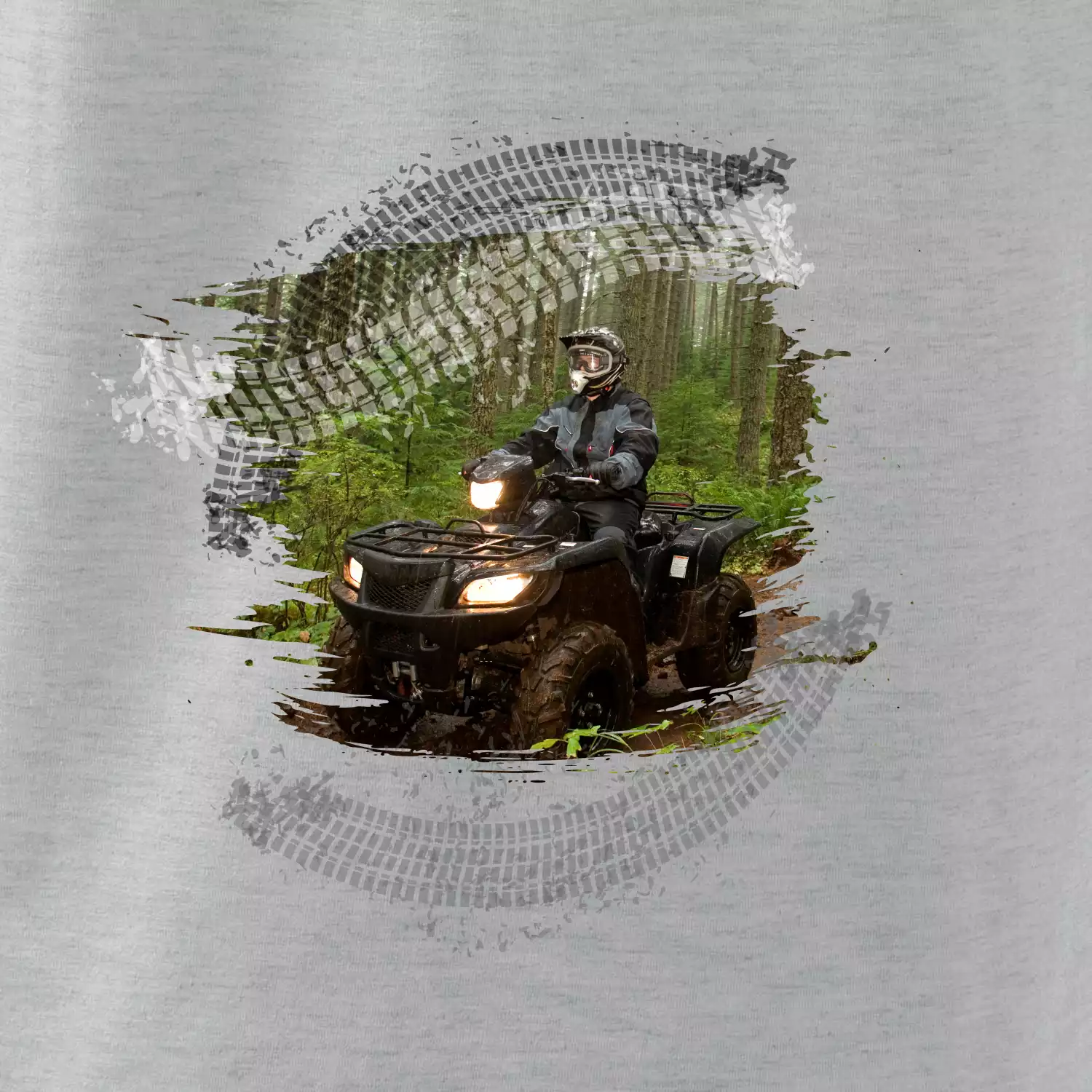 ATV čtyřkolka v lese