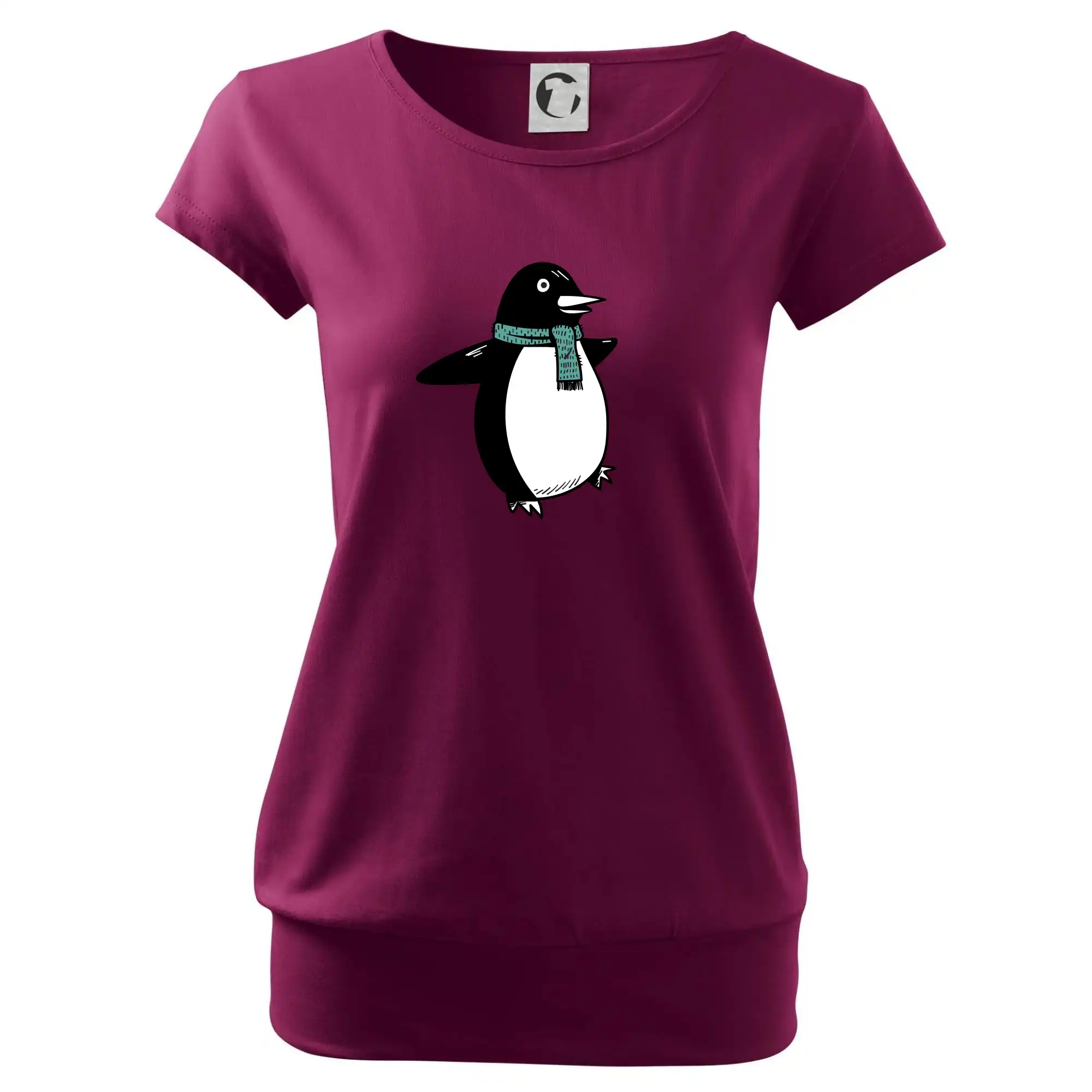 Tučňák se zelenou šálou