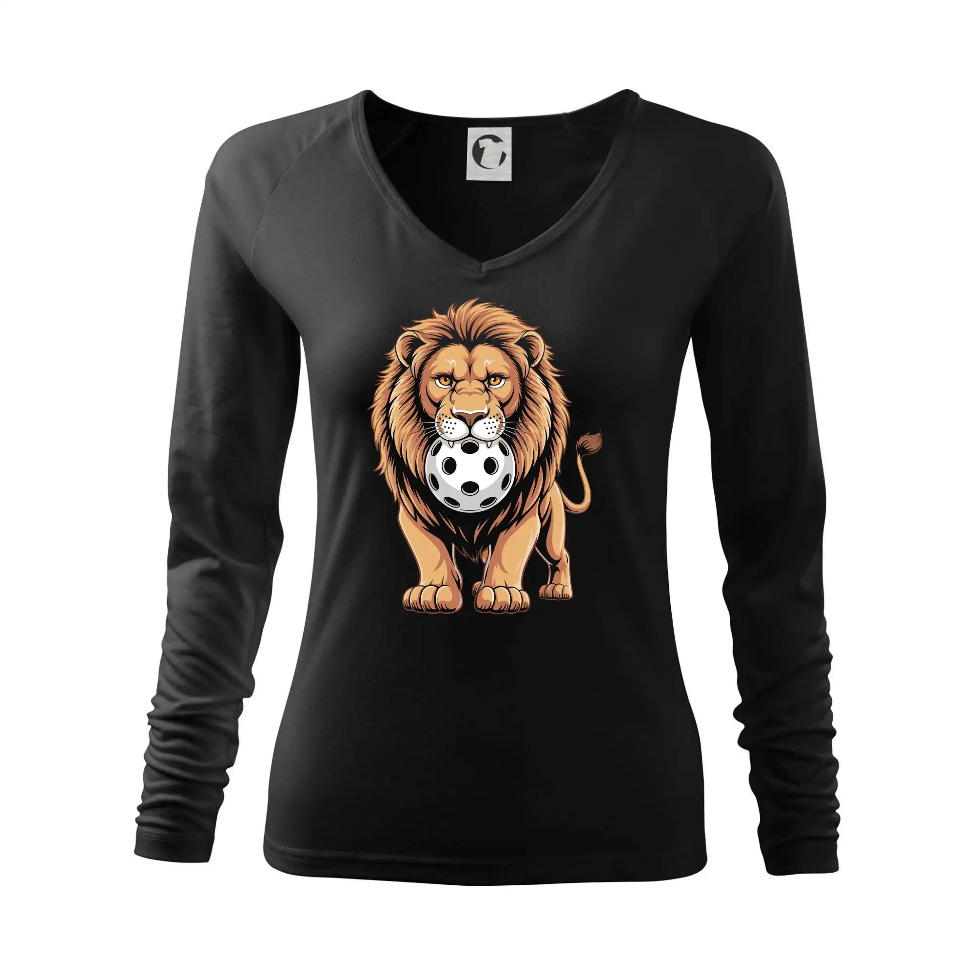 Floorball lev s míčkem v puse