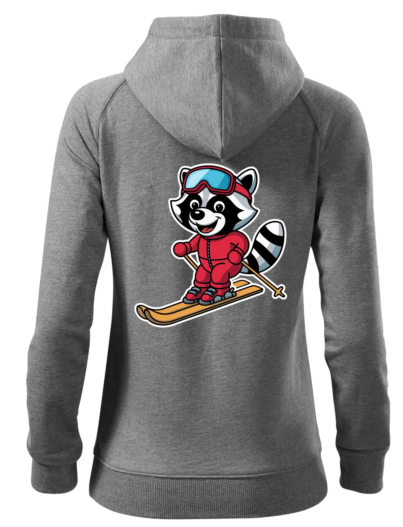 Mýval na lyžích - kreslený