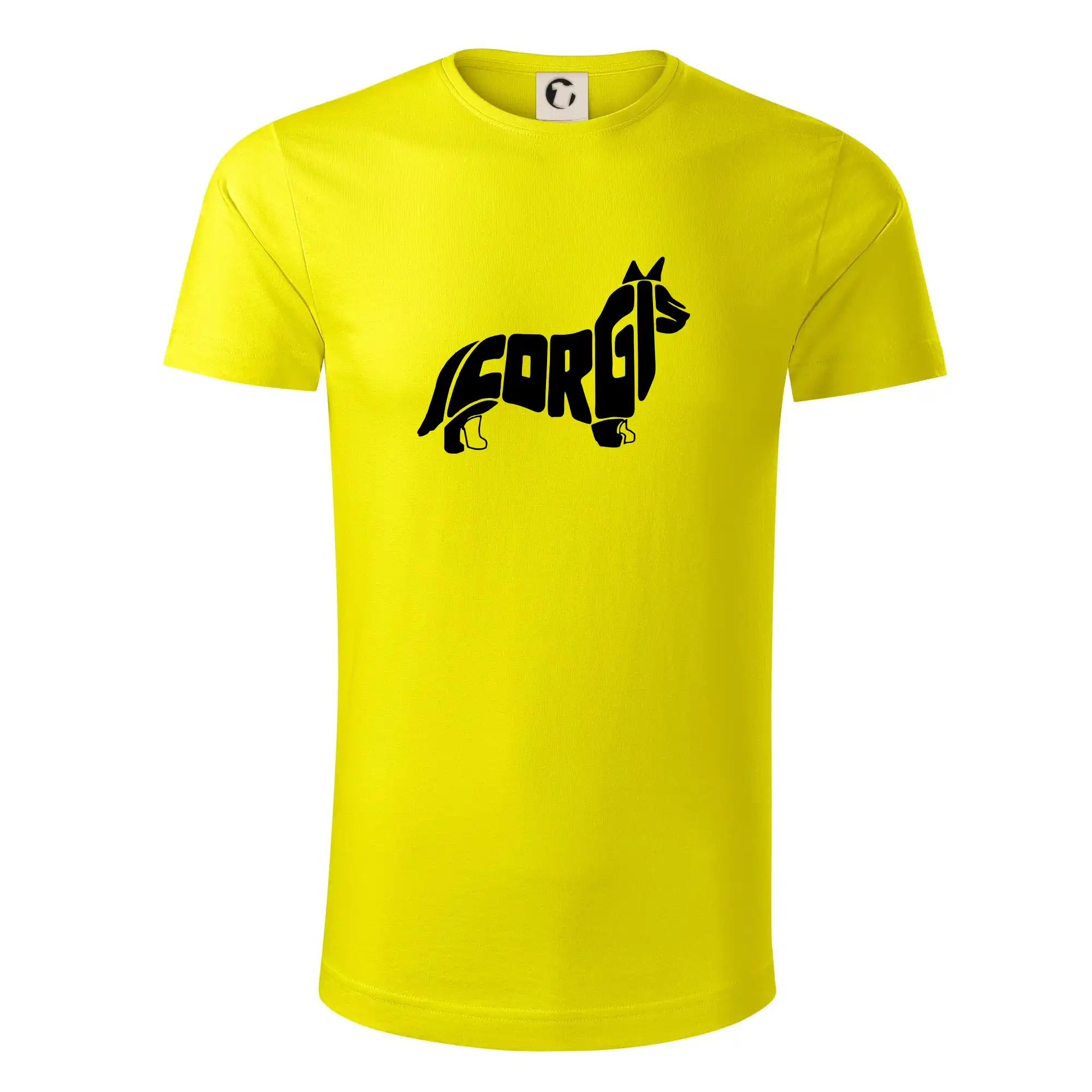 Ostatné psie plemená - Corgi - nápis v tele - Tričko z organickej bavlny