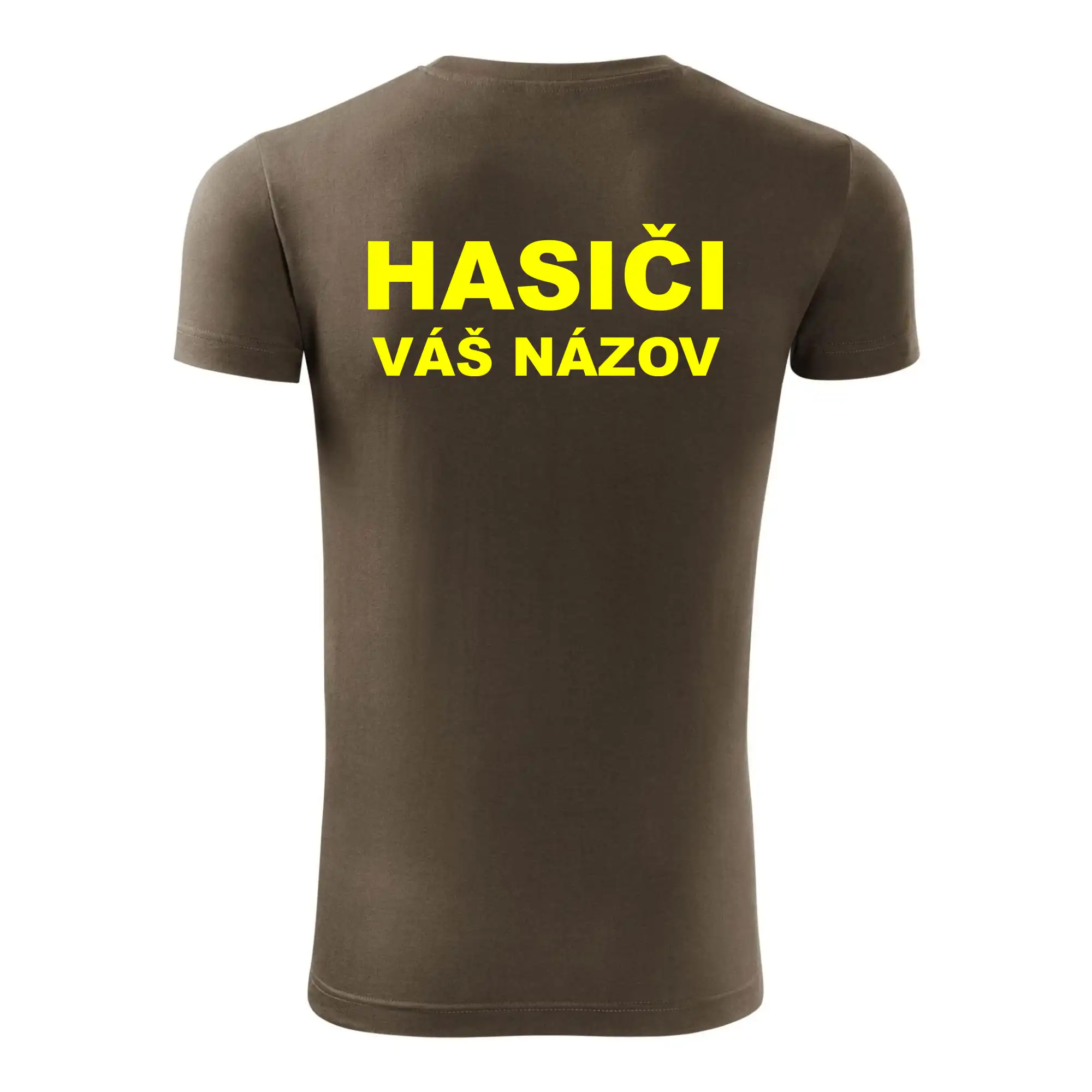 Hasiči - žltý nápis - váš názov zboru