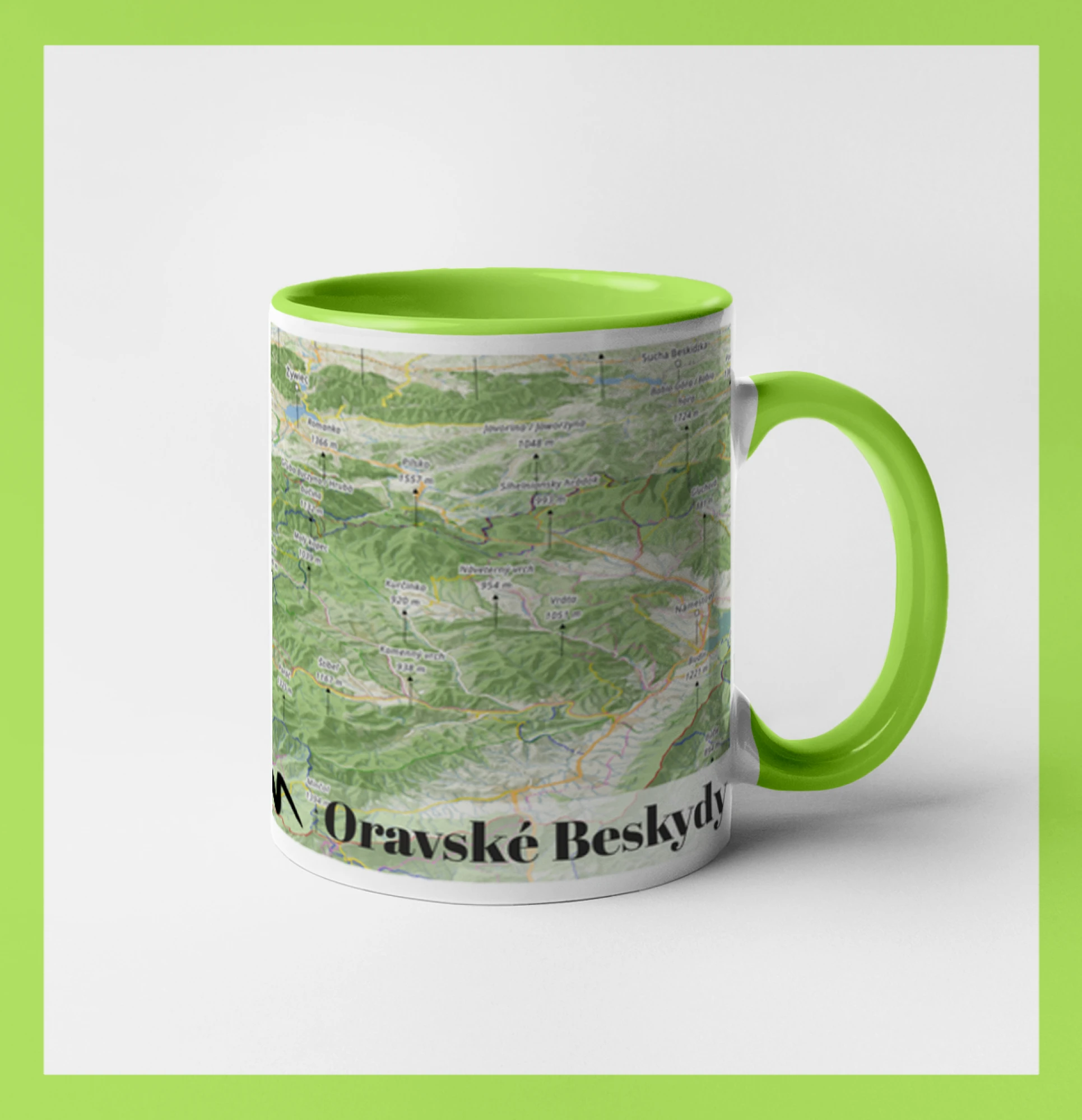 Hrnček mapa Oravské Beskydy Hrnček mapa Oravské Beskydy