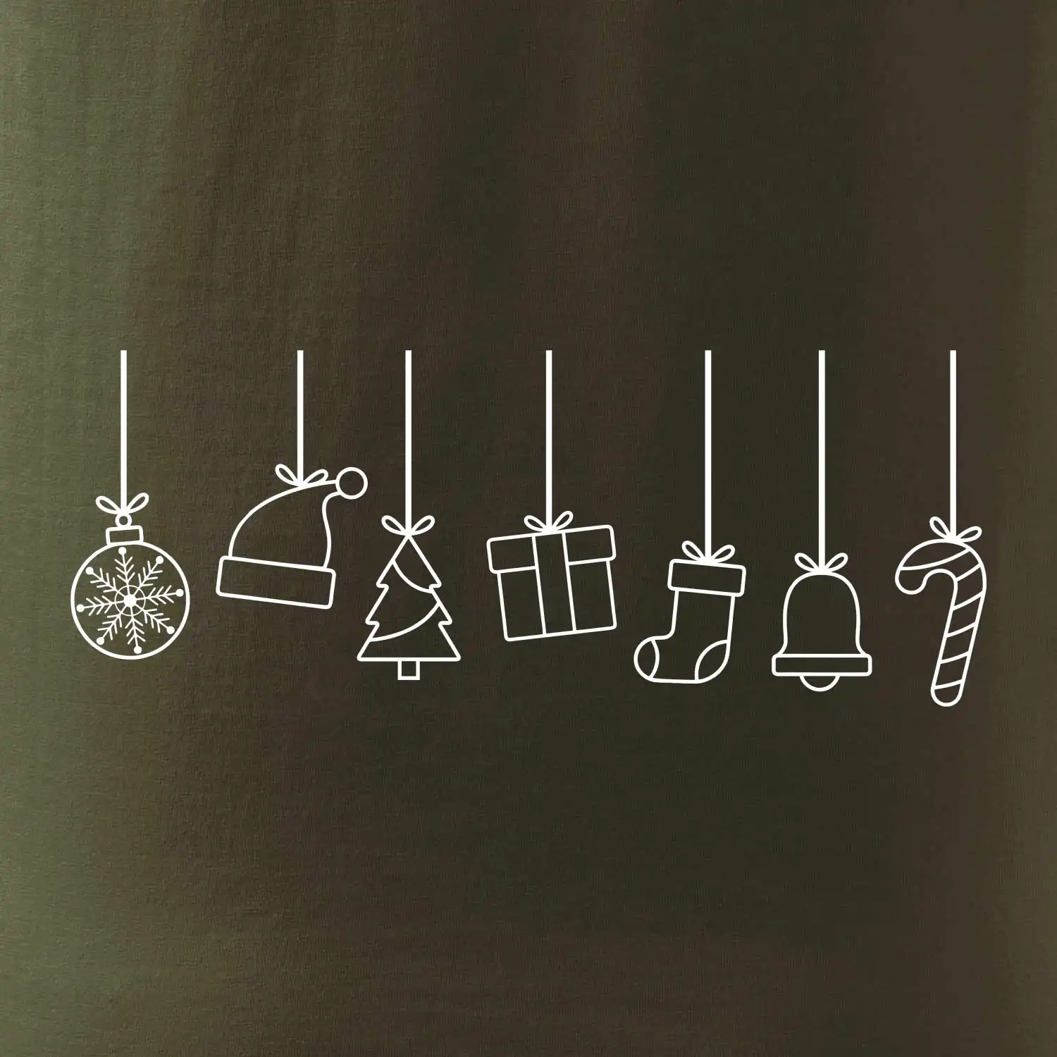 Rodinná vánoční trička  - Vánoční ozdoby na provázku