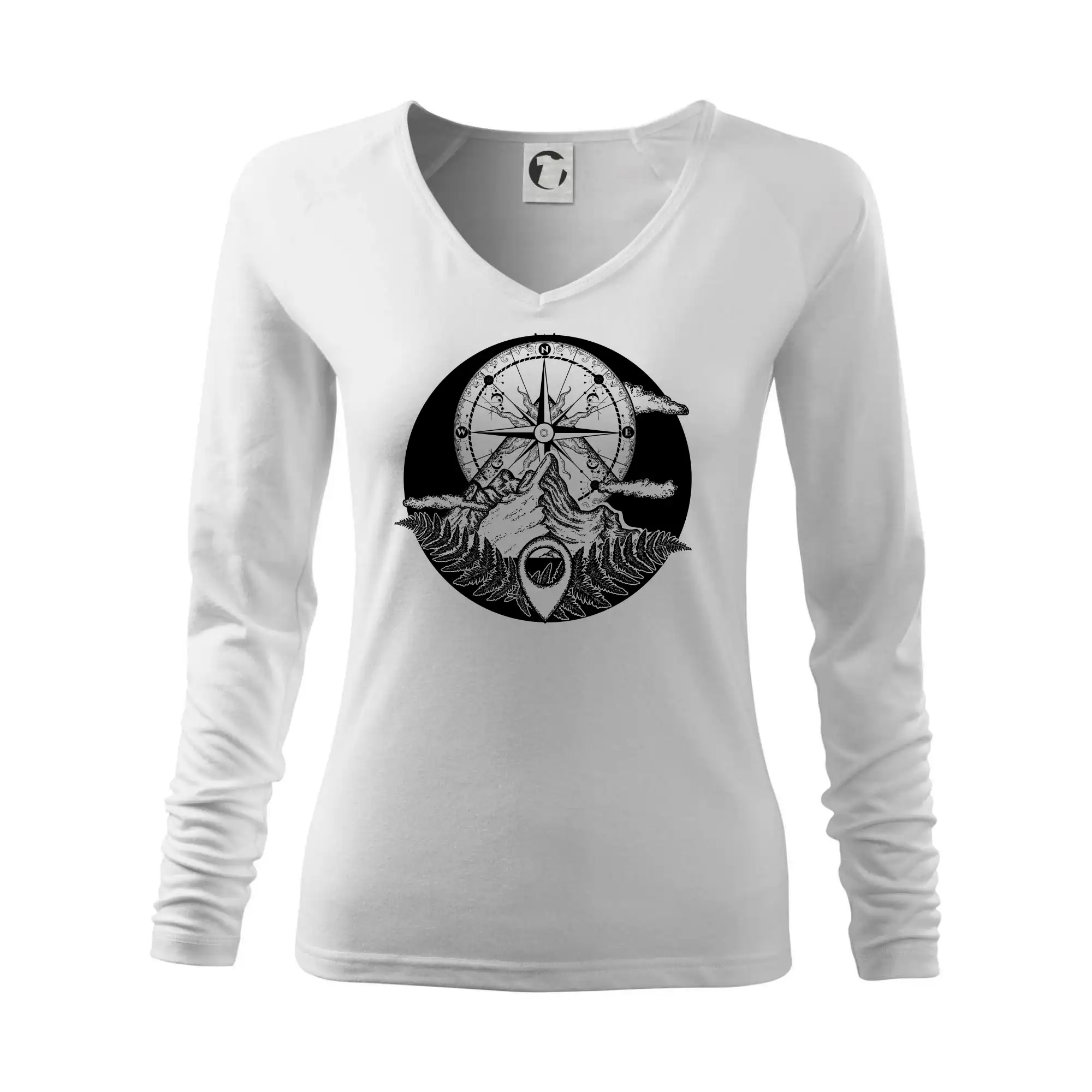 Trička pre cestovateľov - Cestovanie - hory Kompas - Tričko dámske Elegance