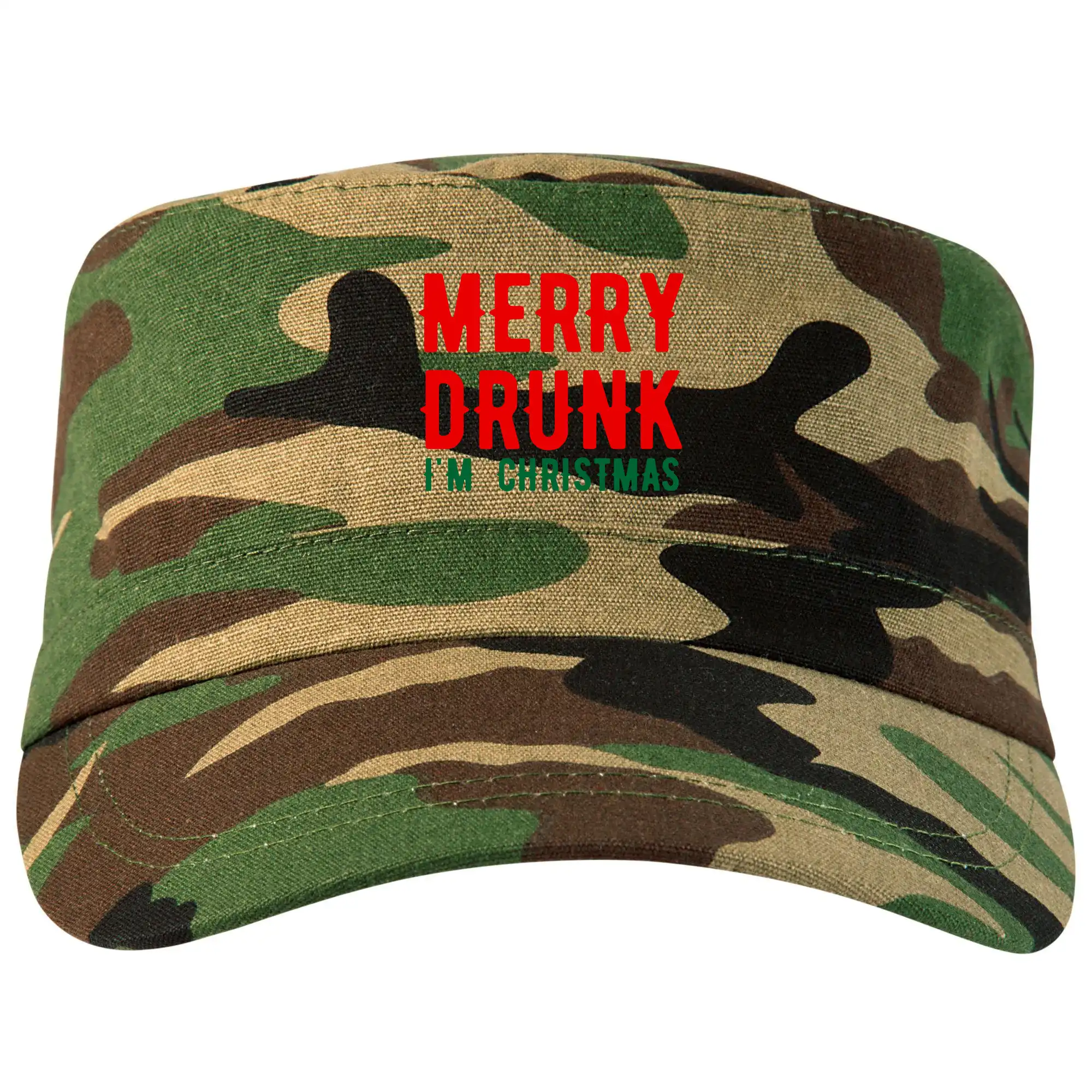 Vianočné tričká - Merry Drunk I'm Christmas - Šiltovka CAMO