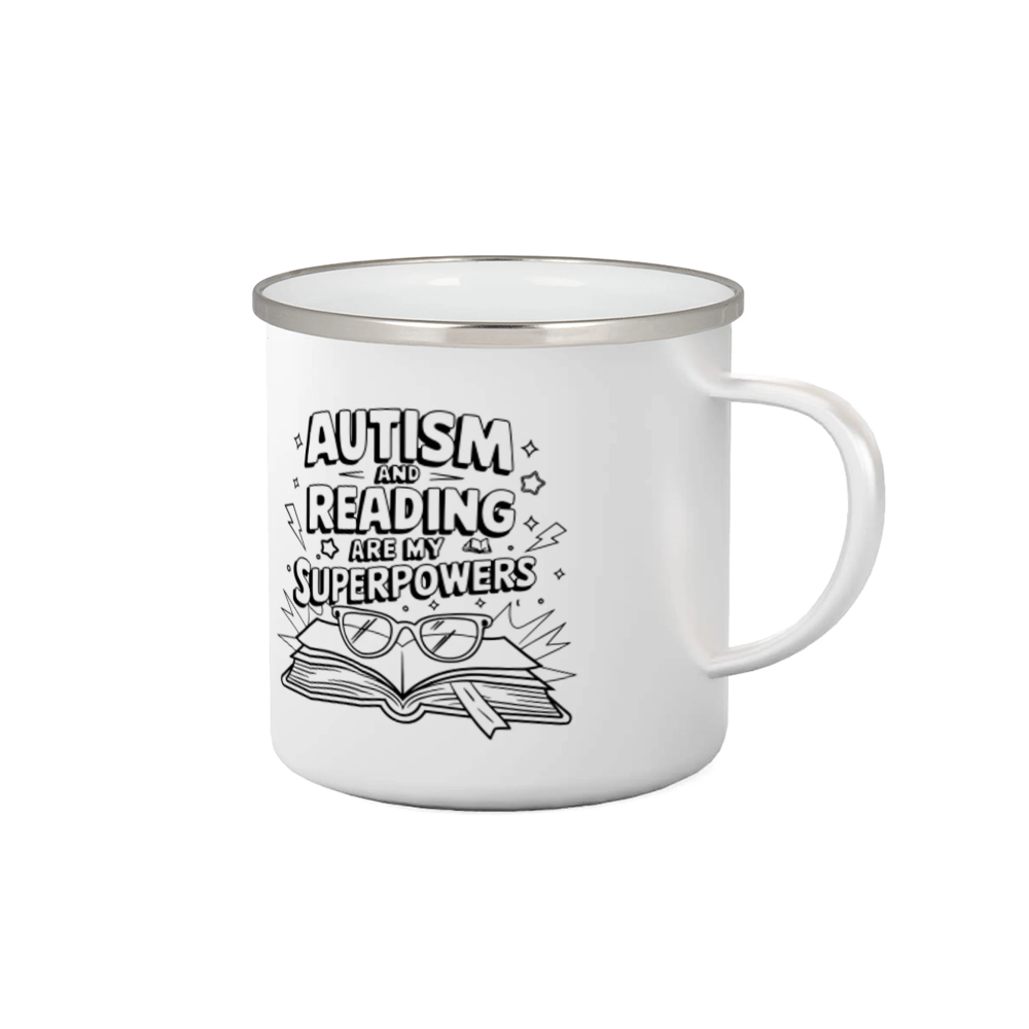 Tričká s motívom autizmu & osveta - Autism and reading are my superpowers - Plecháčik