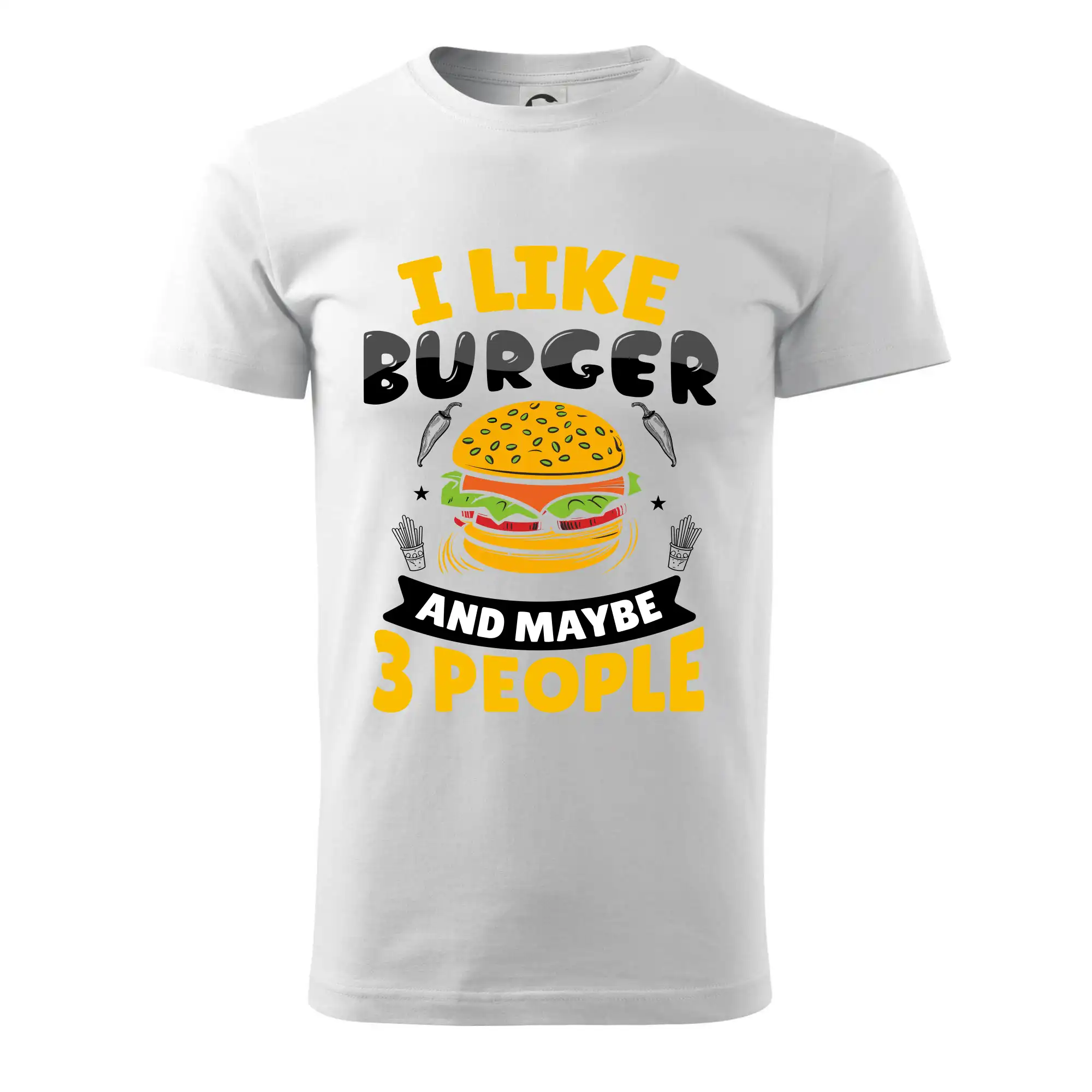 I like burger and maybe 3 people