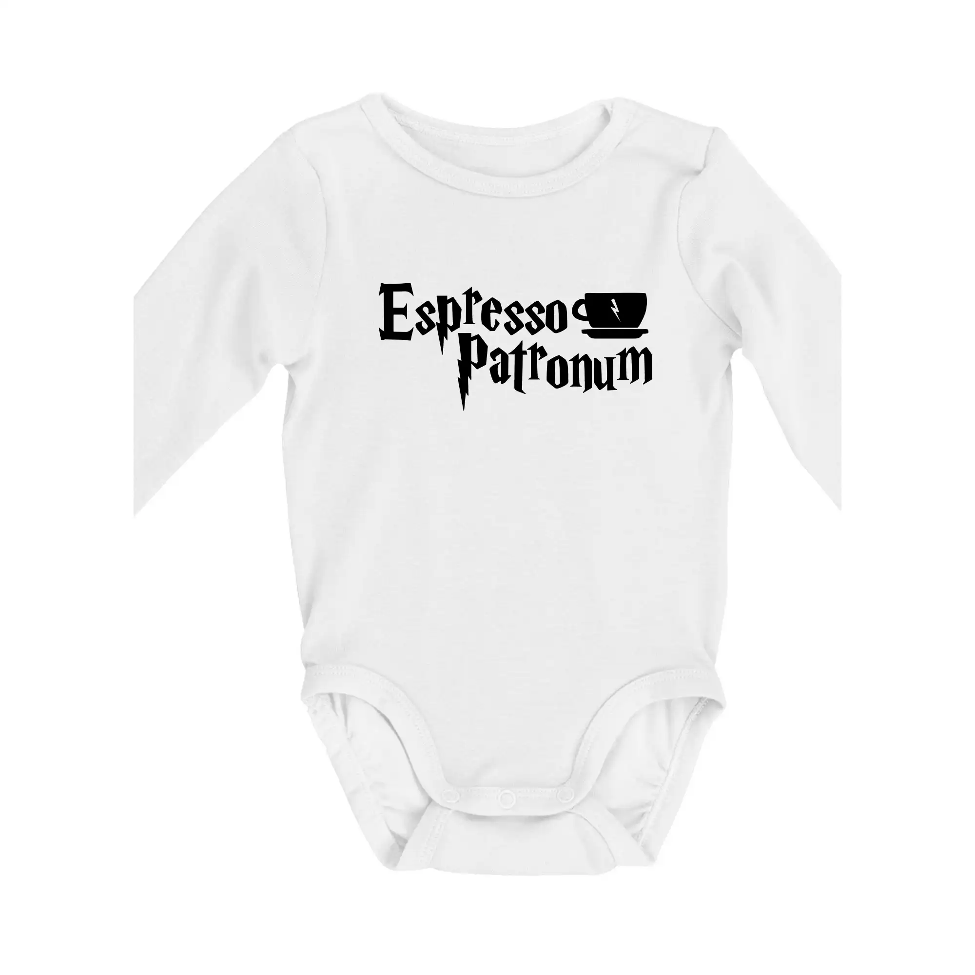 Filmové tričká - Harry - Espresso Patronum - Body dojčenské s dlhým rukávom