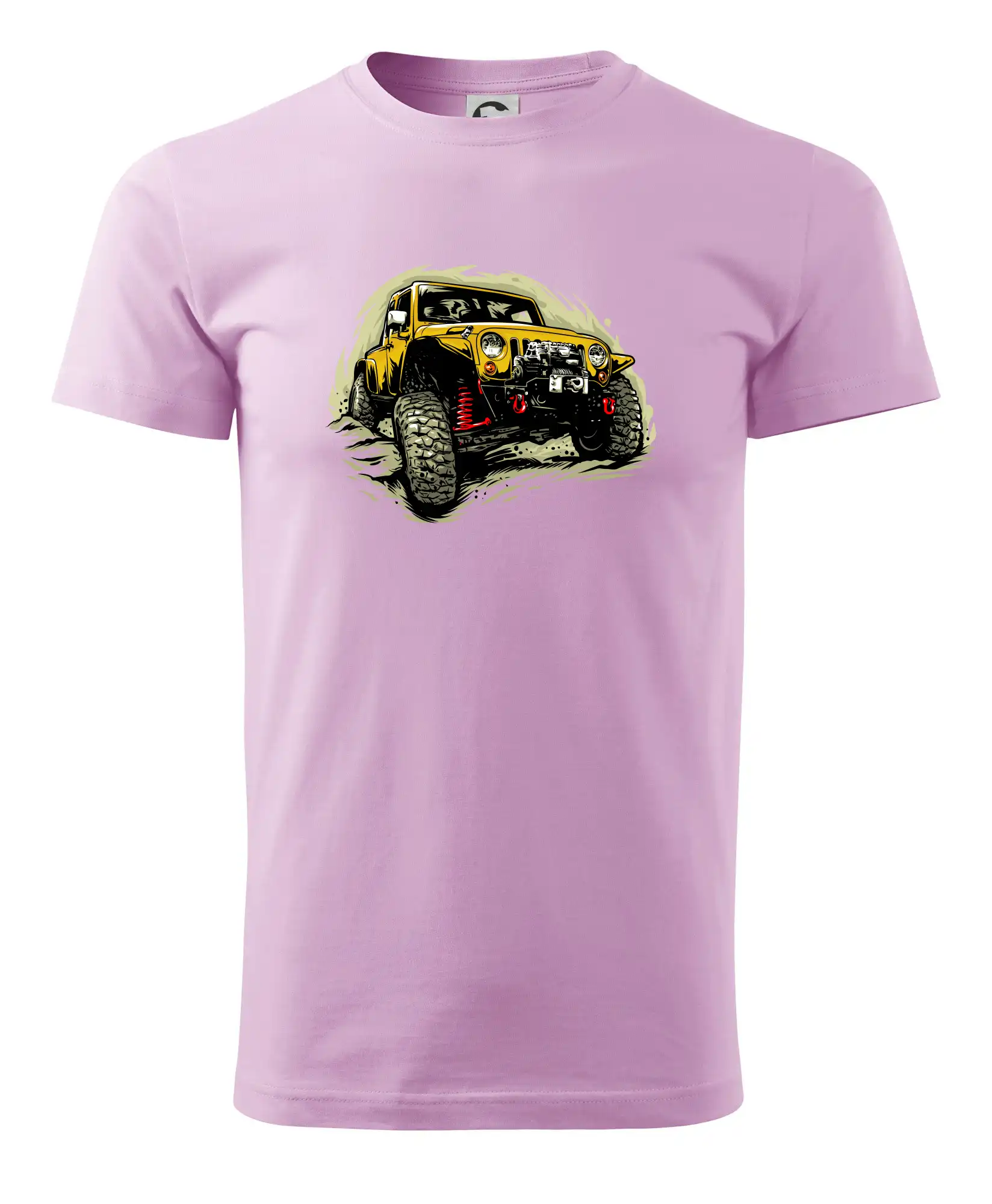 Auto tričká - Žltý offroad s navijakom - Pánske tričko nižšej gramáže