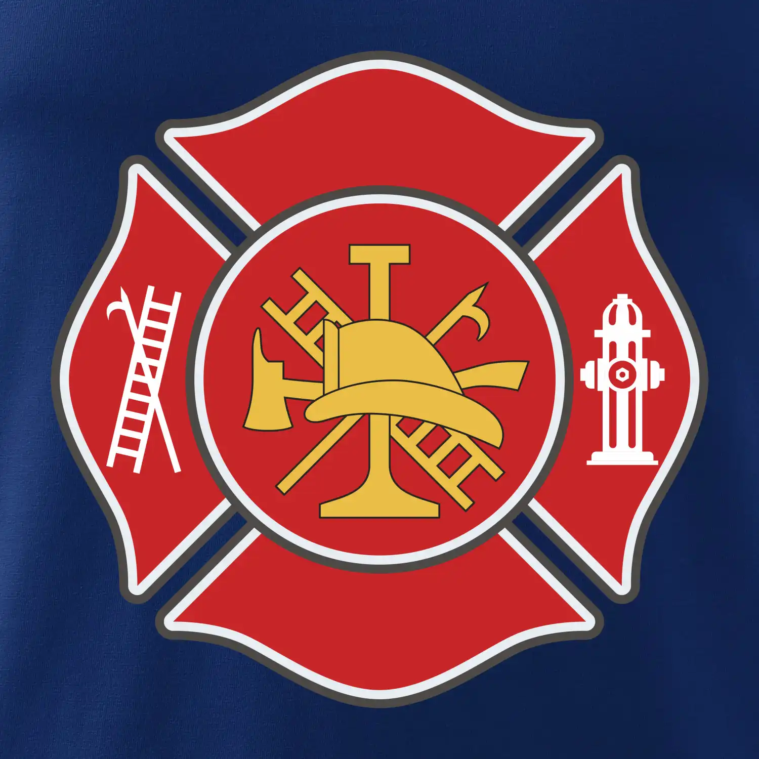 Fire department logo červené