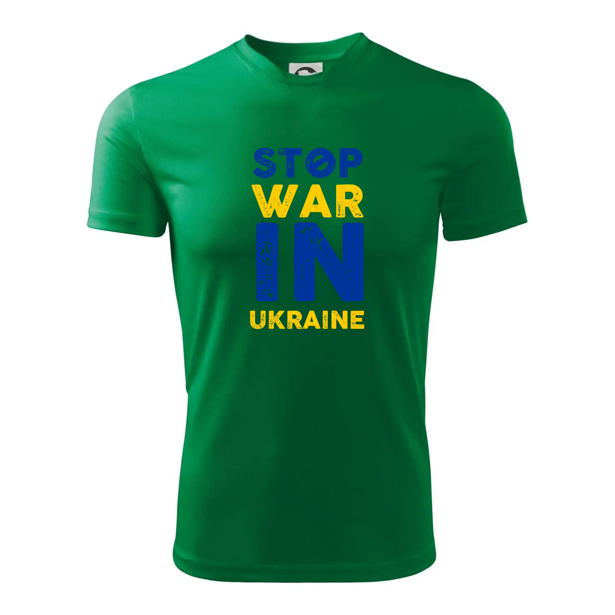 Barevný nápis Stop war in ukraine