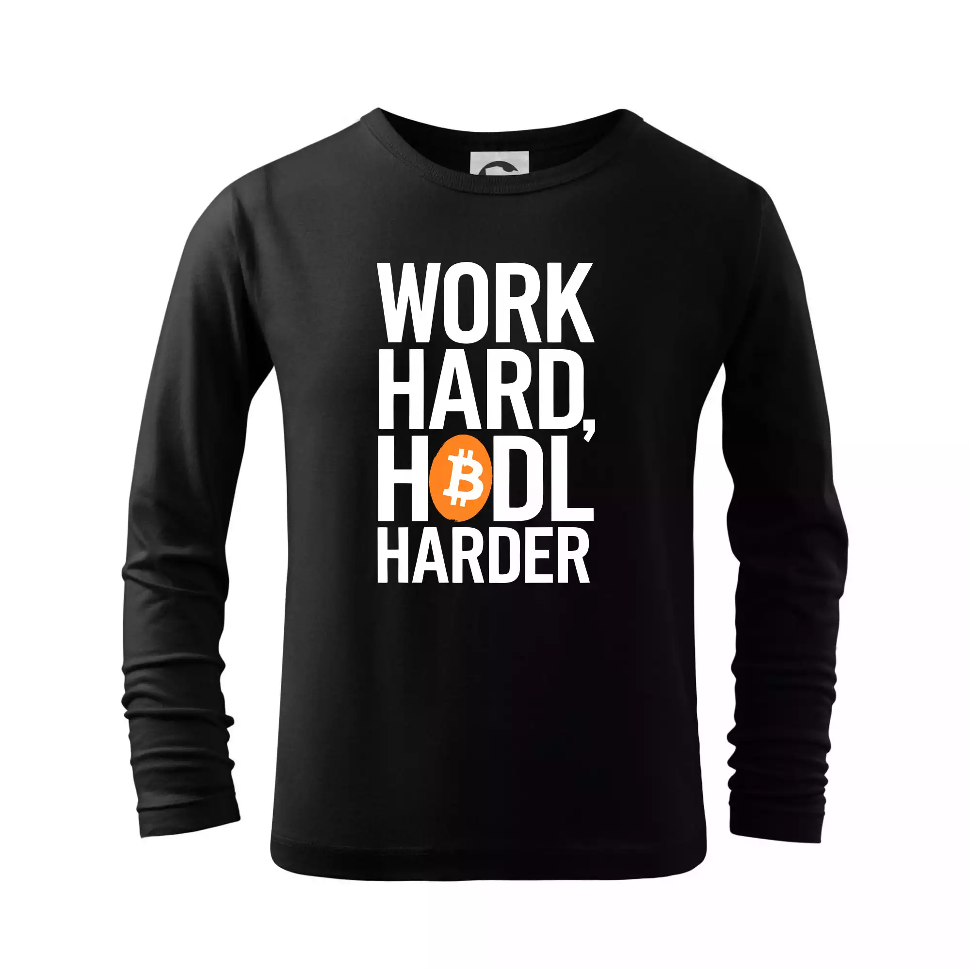 Velký nápis Work Hard, HODL Harder
