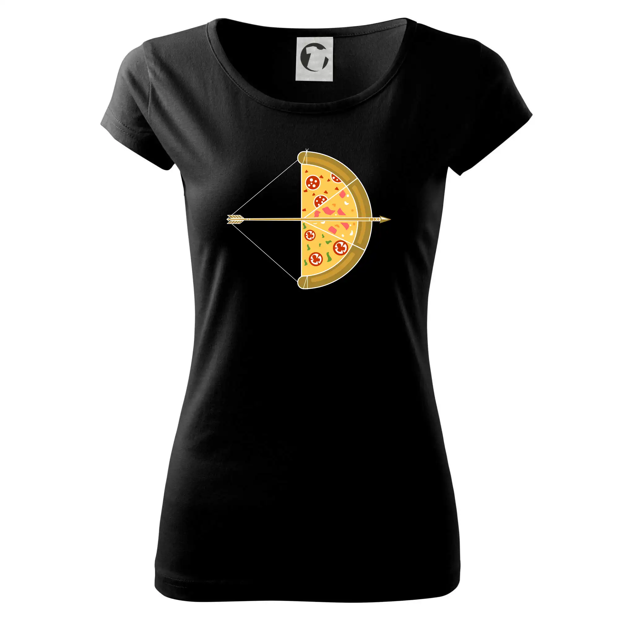 Šíp a pizza - Dámske tričko Pure