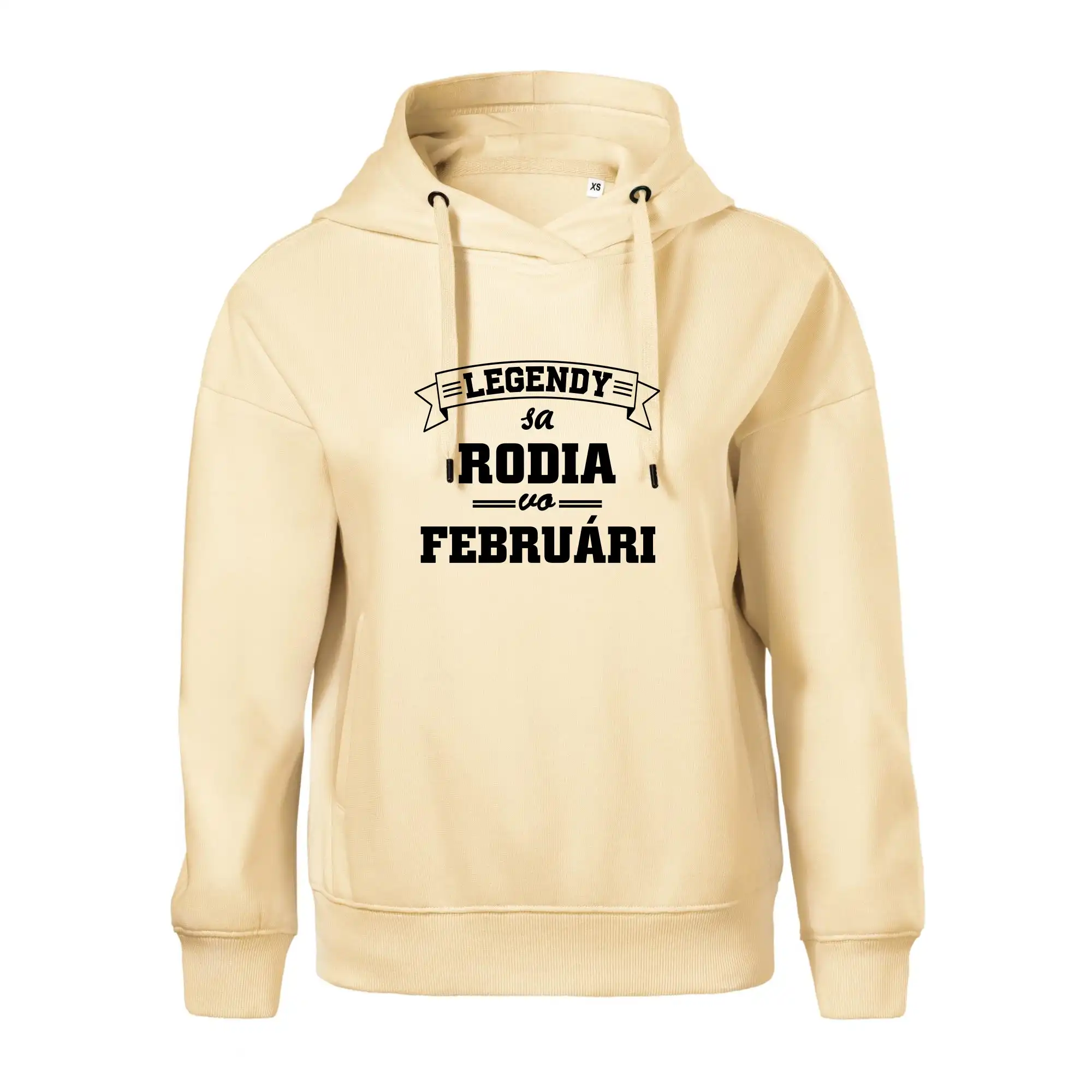 Tričká pre narodené vo februári - Legendy sa rodia vo februári - Oversized mikina dámská Moon - kratšia + širšia
