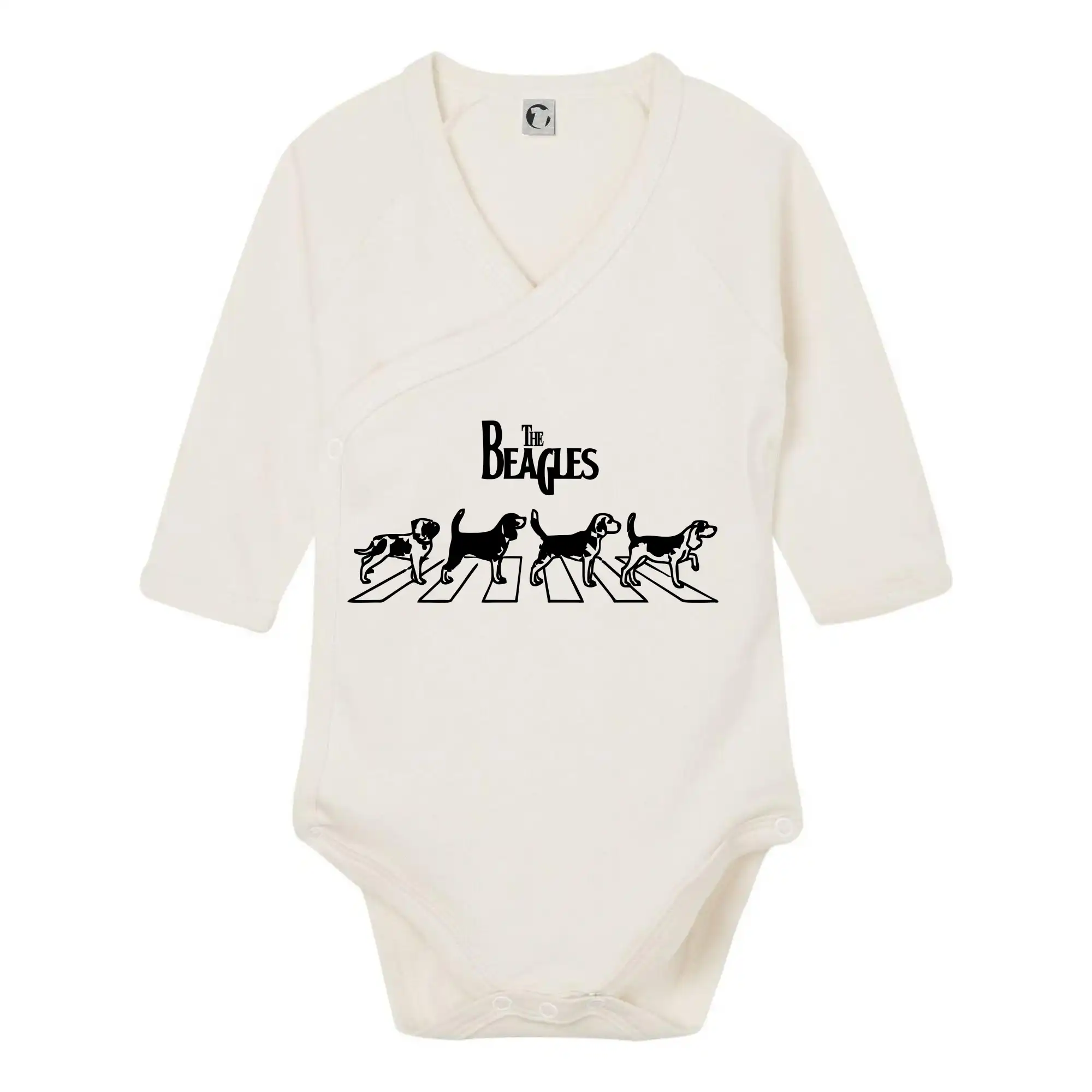 Bígl na tričku - The Beagles - Body zavinovacie s dlhým rukávom