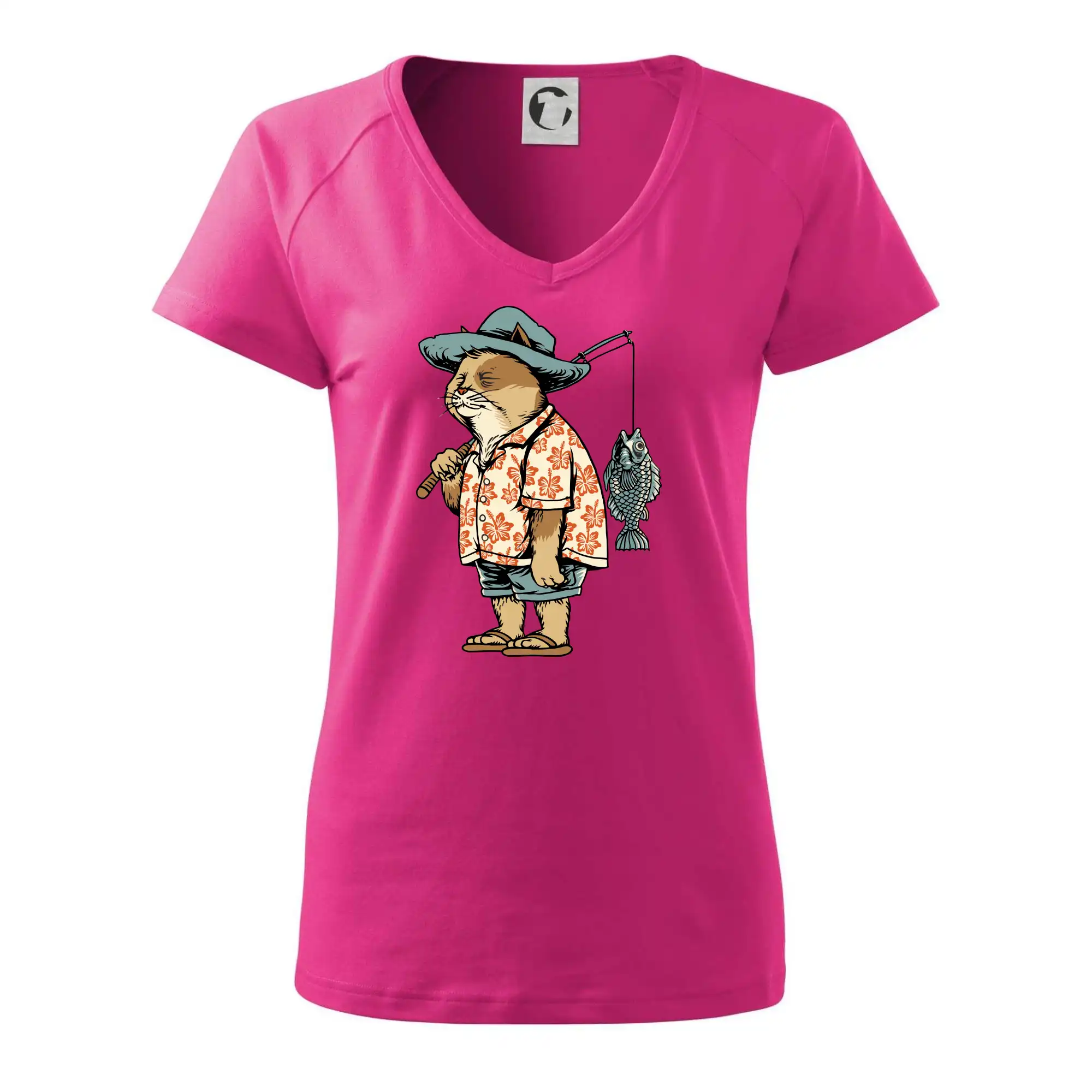 Tričká pre rybárov s potlačou - Mačka rybárom - Tričko dámske Dream