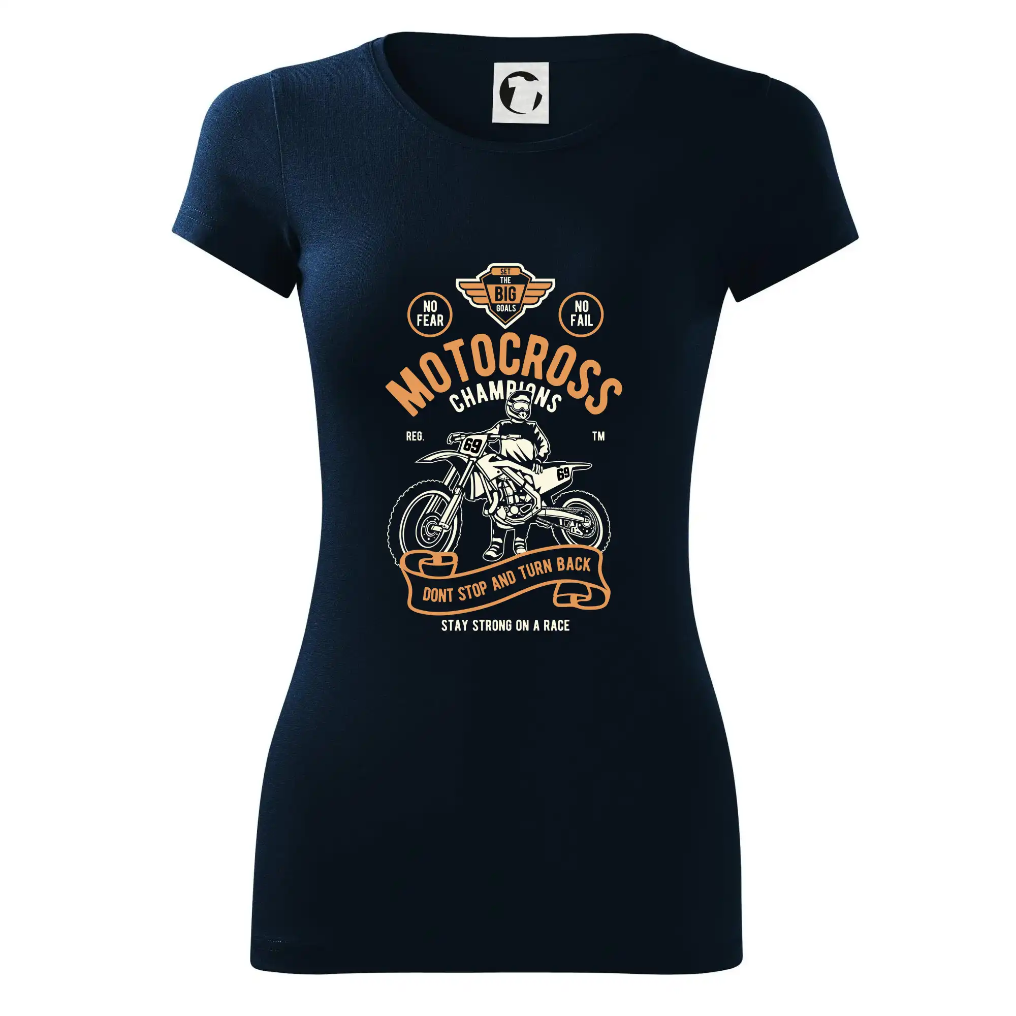 Motocross tričká - Motocross champion - vlastní číslo - Dámske tričko Glance - Priliehavejší strih