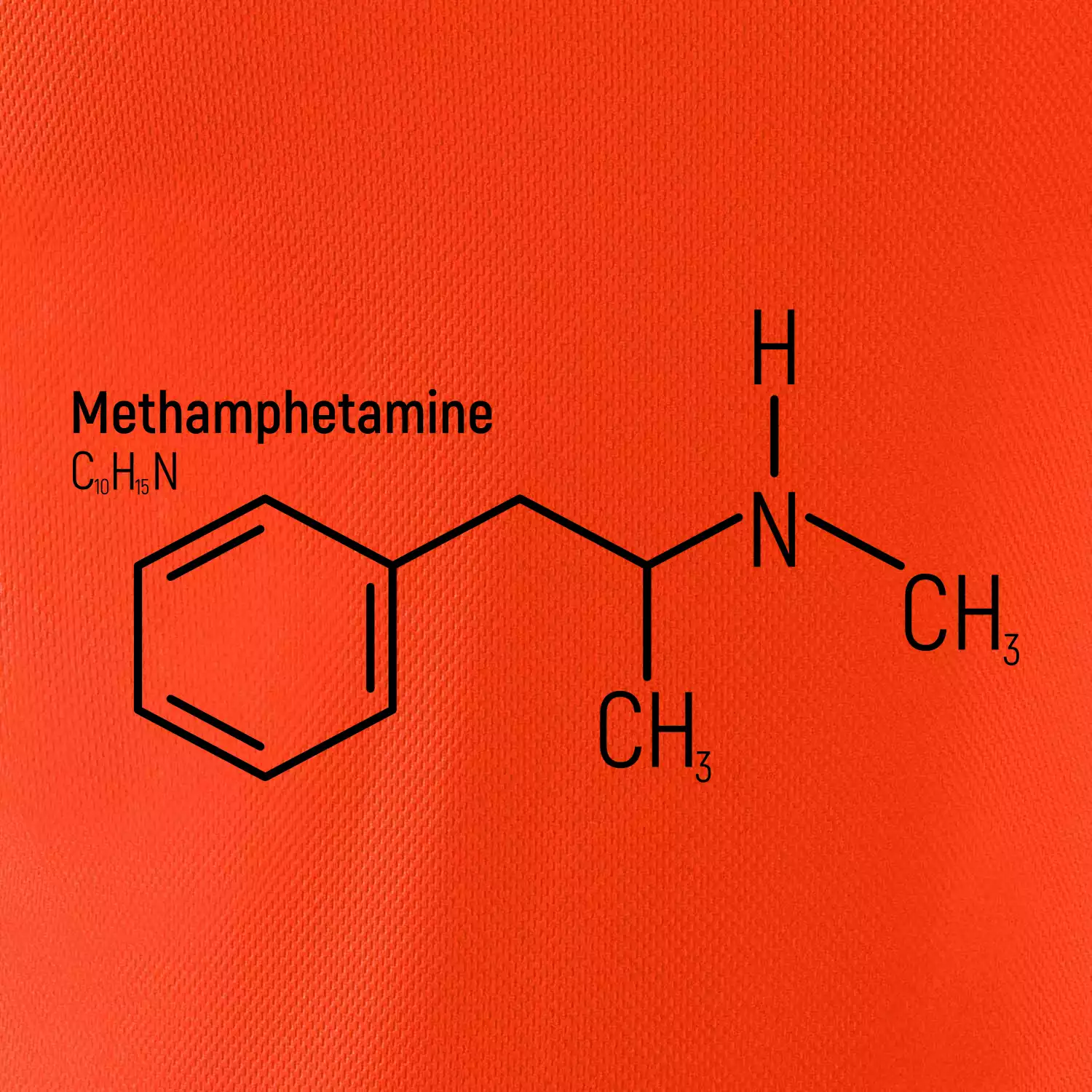 Molekulární struktura Metamfetamin