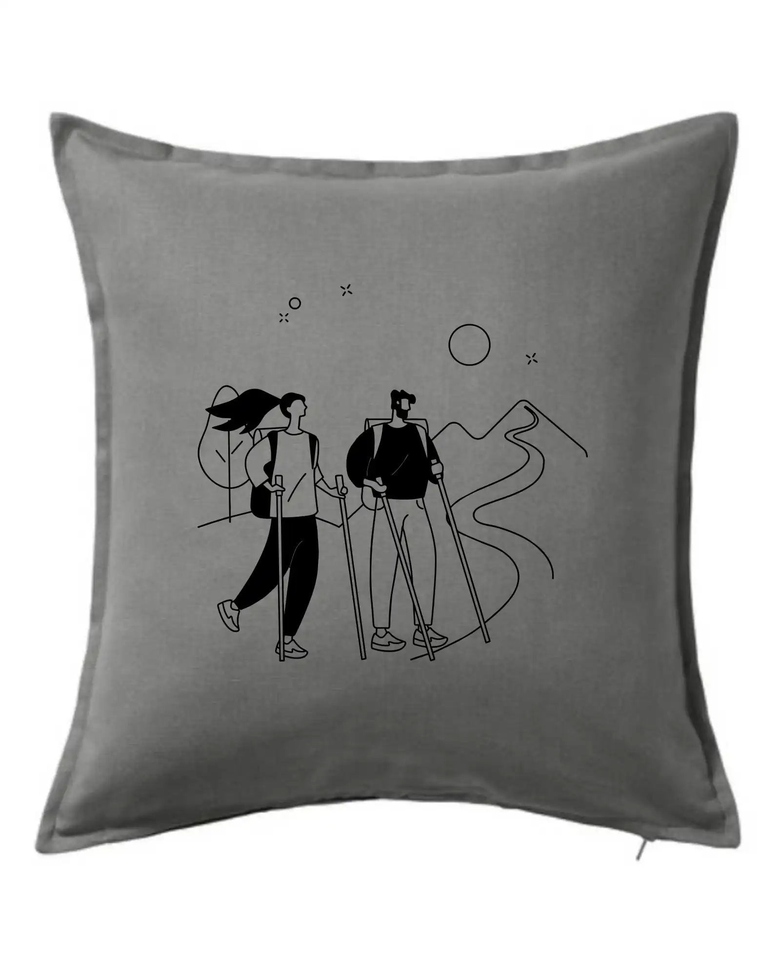 Kreslený pár na výletě