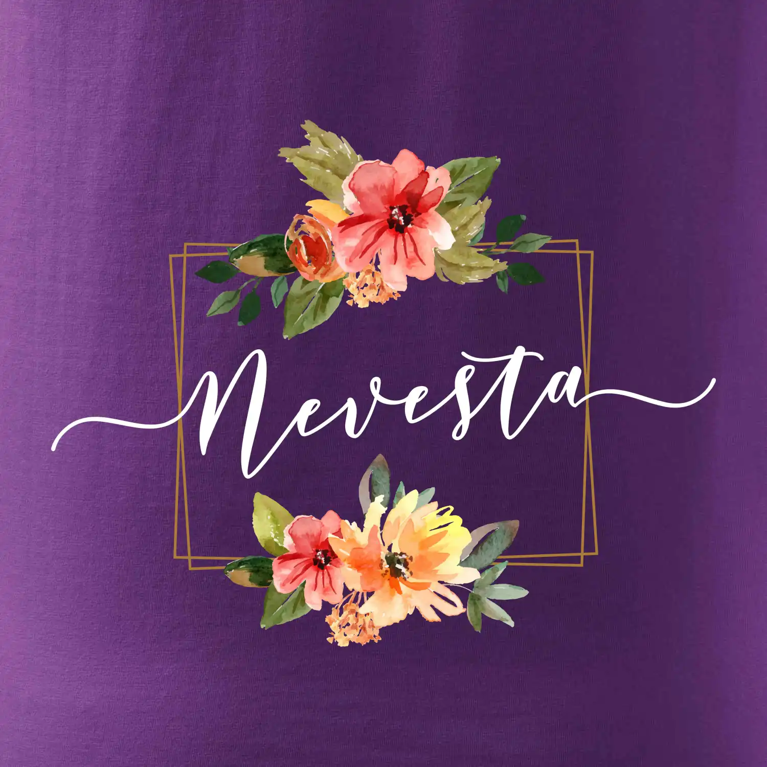 Nevesta štvorec oranžový SK