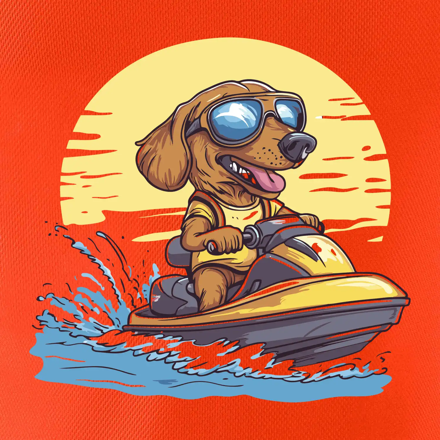 Jezevčík na vodním skútru