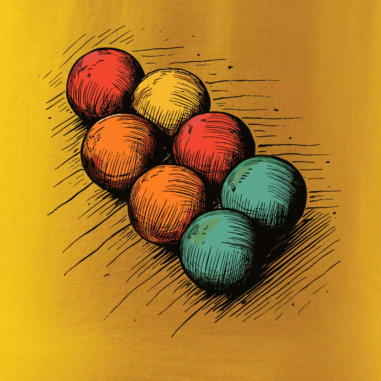 Petanque koule kresba