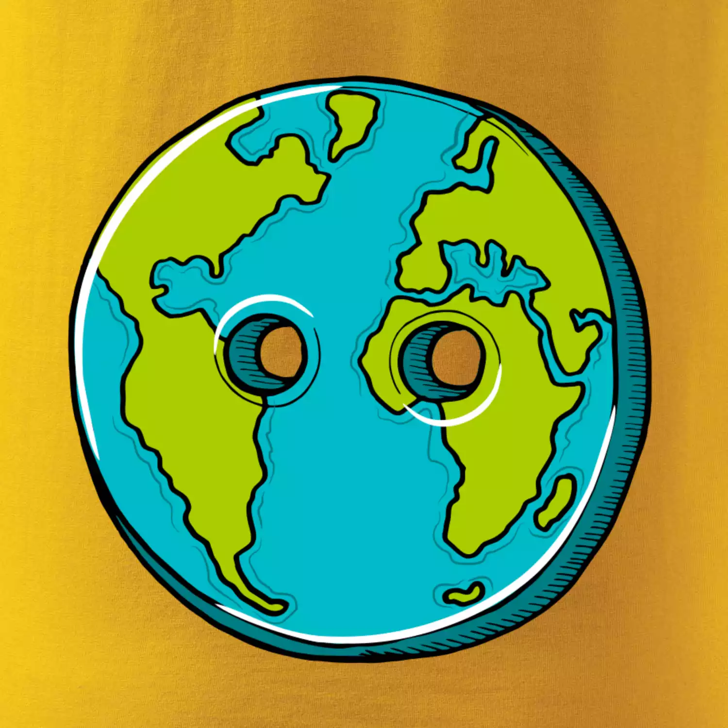 Planeta země knoflík (Pecka design)