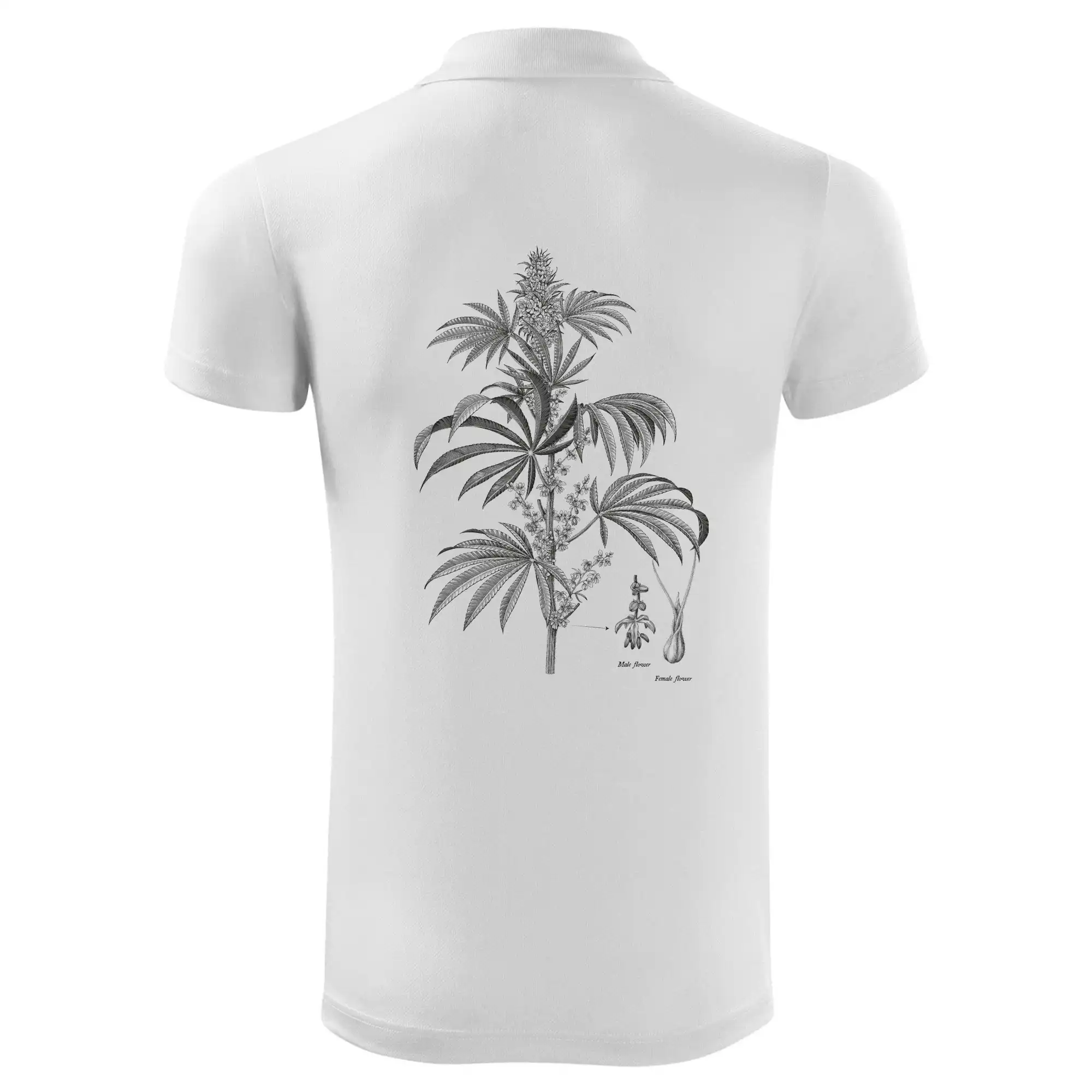 Konopí kytka černobílá