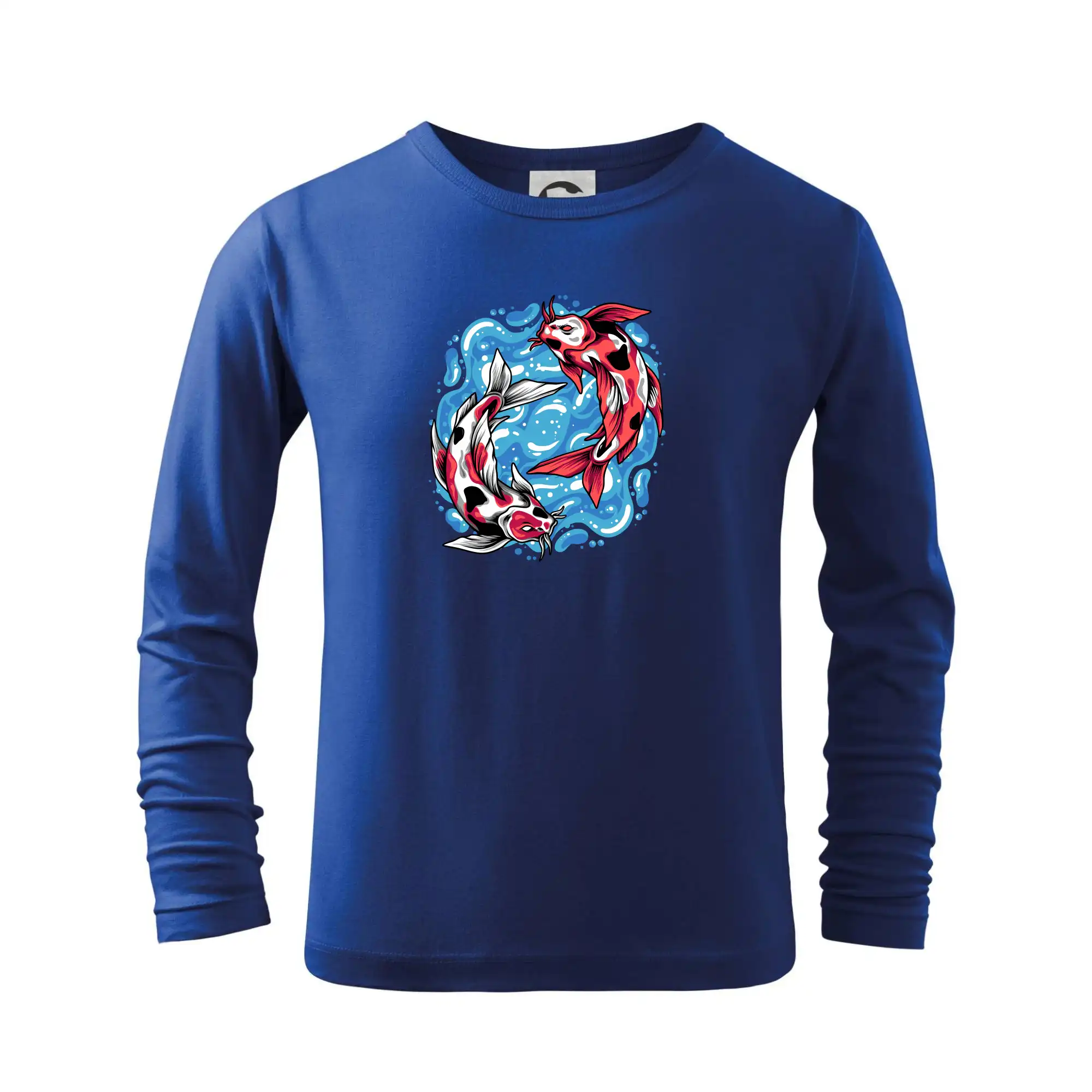 Tričká ryby - Yin & Yang Koi kapor - červený - Tričko detské Long Sleeve