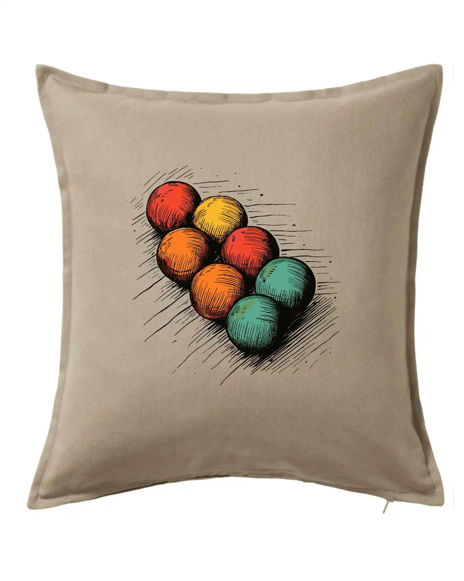 Ostatné športy - Petanque guľa kresba - Vankúš 50x50