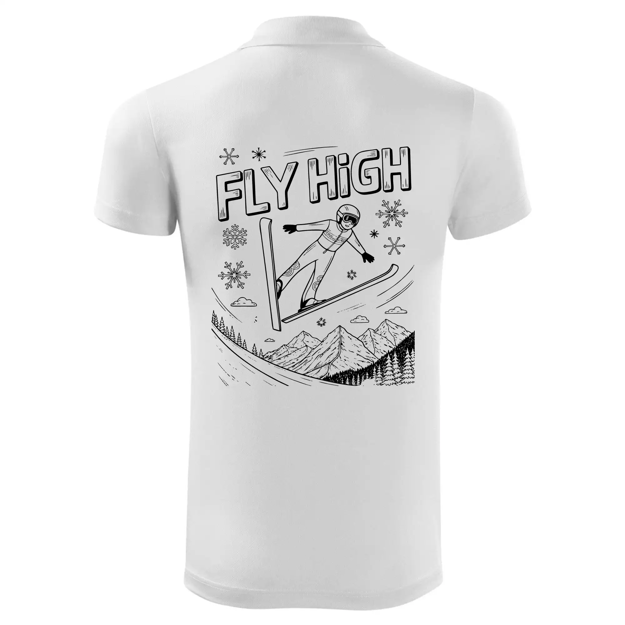 Černobílý skokan fly high