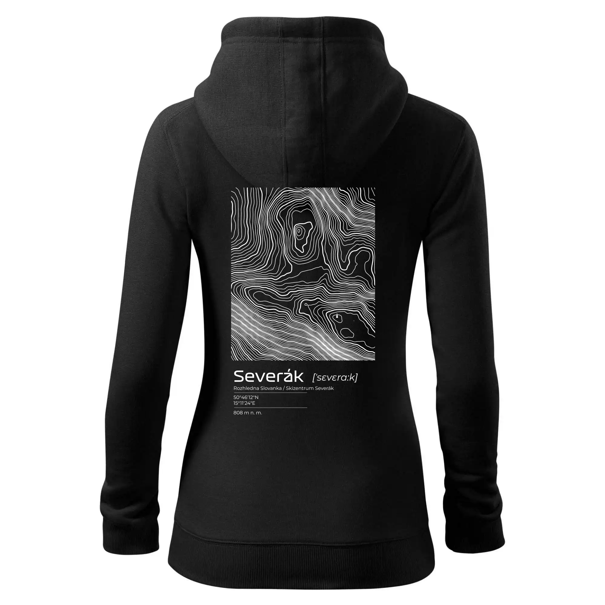 Severák - vrstevnice v obdélníku