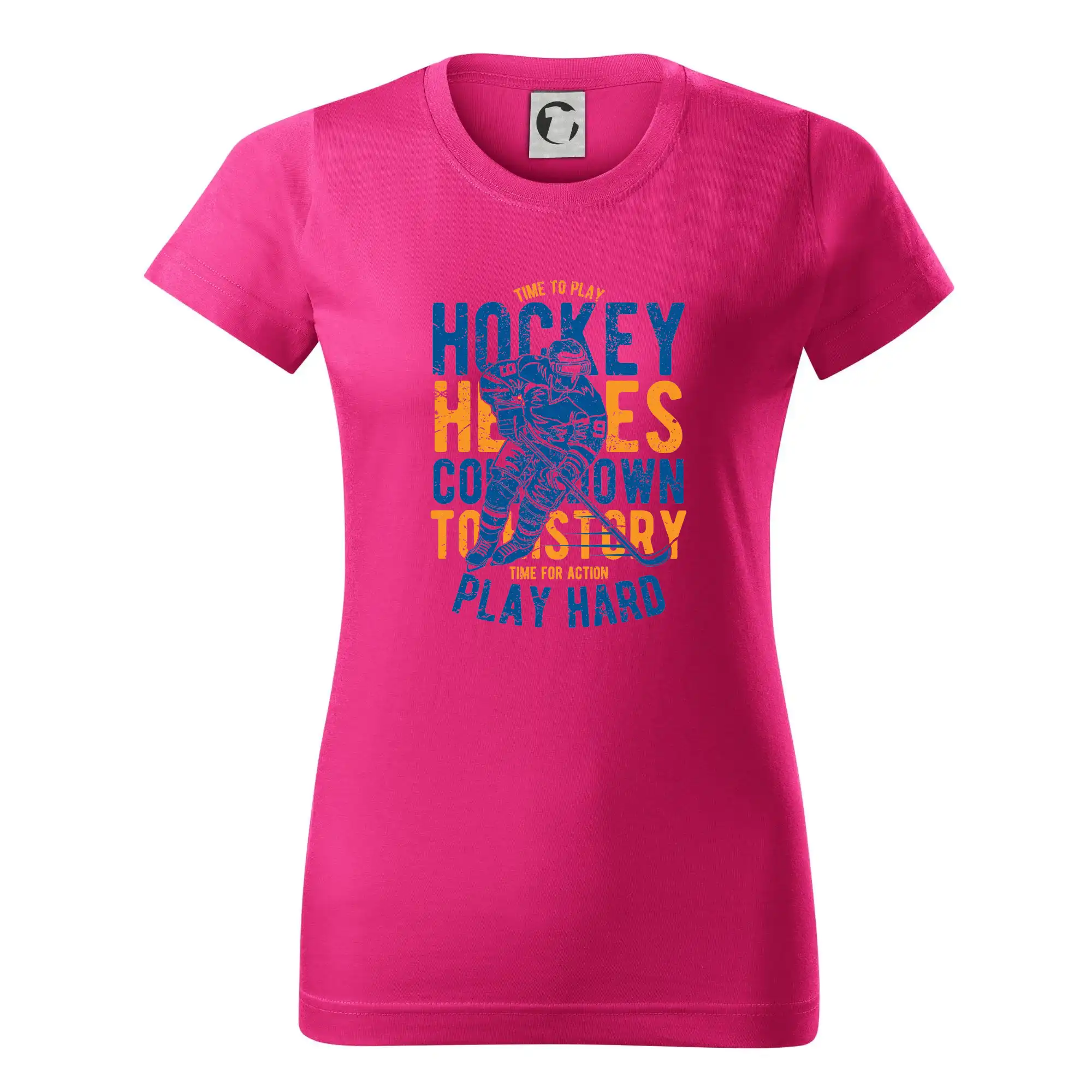 Hokejová trička - Time To Play Hockey - Dámske tričko basic - ľahko voľnejšie a dlhšie