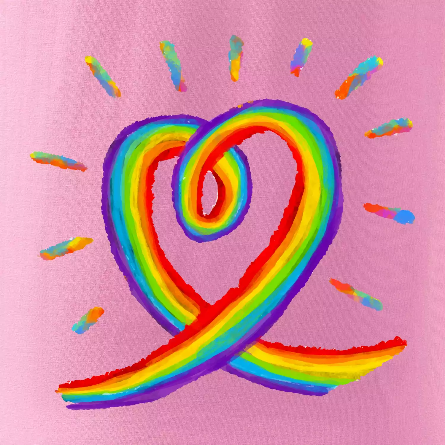 Srdce pride duha kreslená