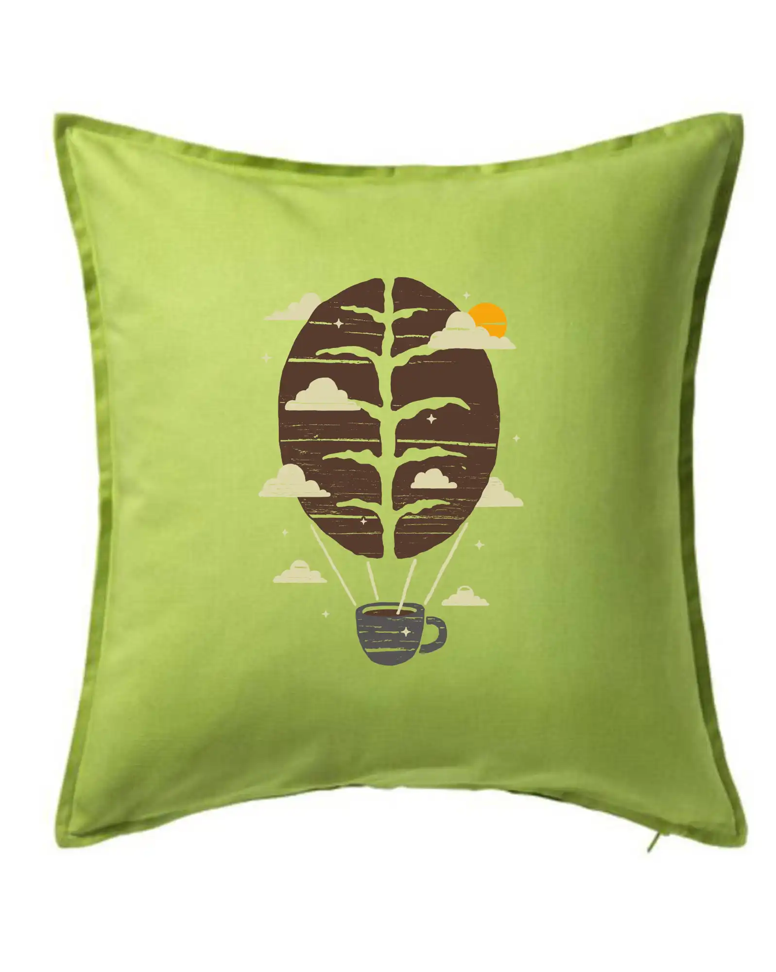 Motívy pre baristu a milovníkov kávy - Balón s kávou - Vankúš 50x50