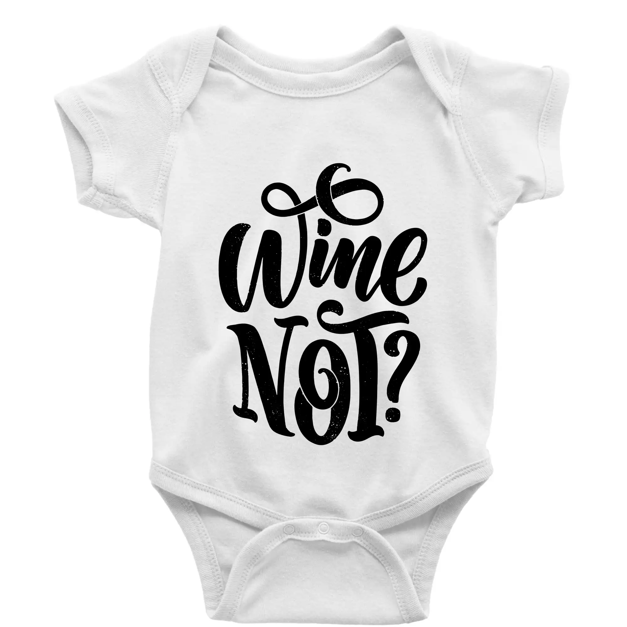 Vtipná tričká s tematikou vína - Wine not - čierna - Body dojčenské s krátkym rukávom