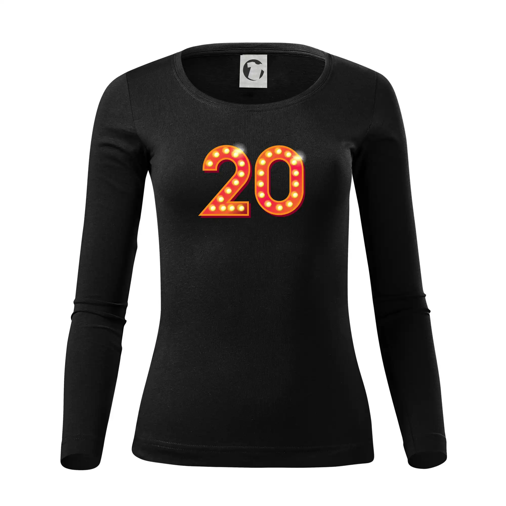 Tričká k narodeninám - Čísla žiarovky 20 - Dámske tričko FIT-T LS - zužené