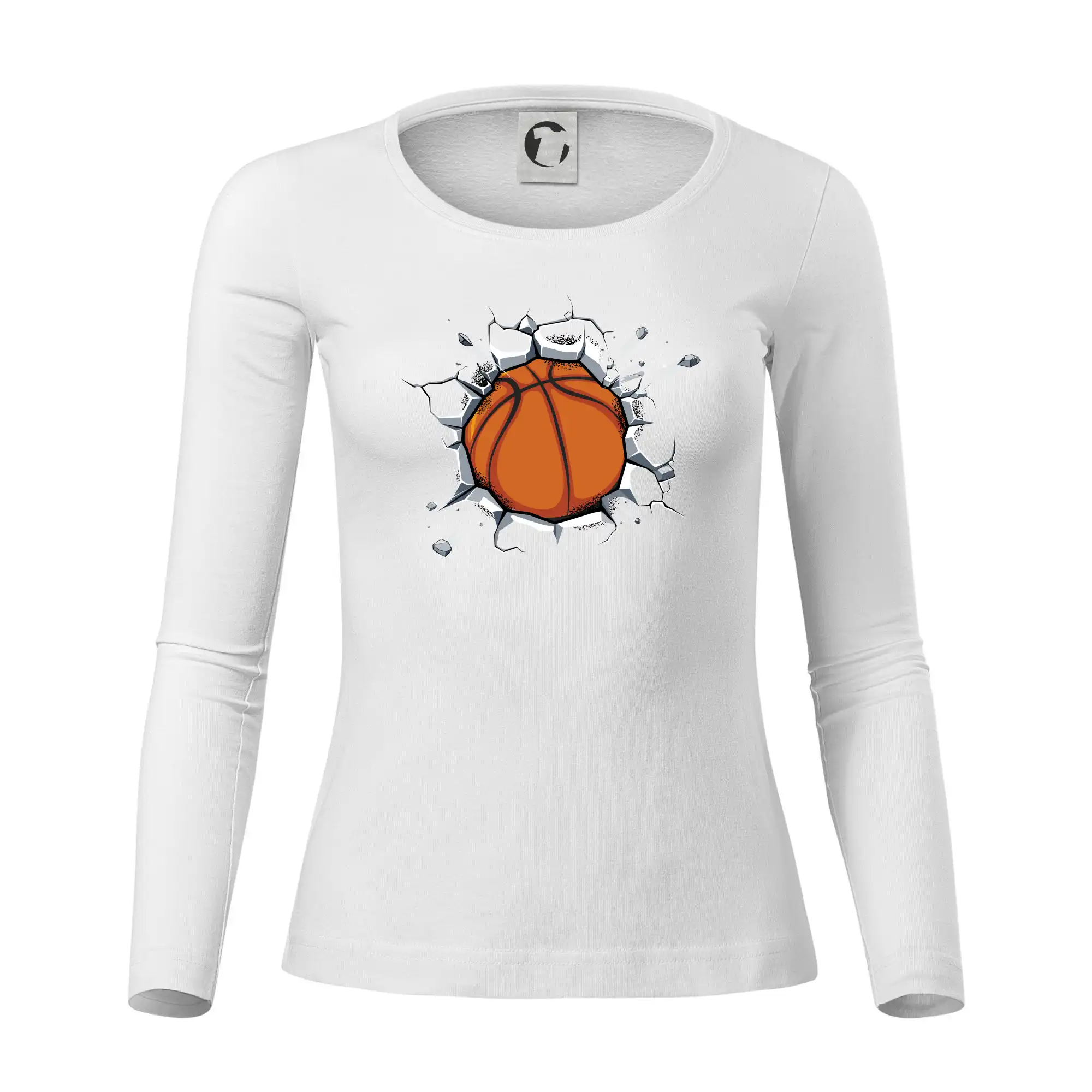 Basketbalová tričká - Basketbal lopta v triku - Dámske tričko FIT-T LS - zužené