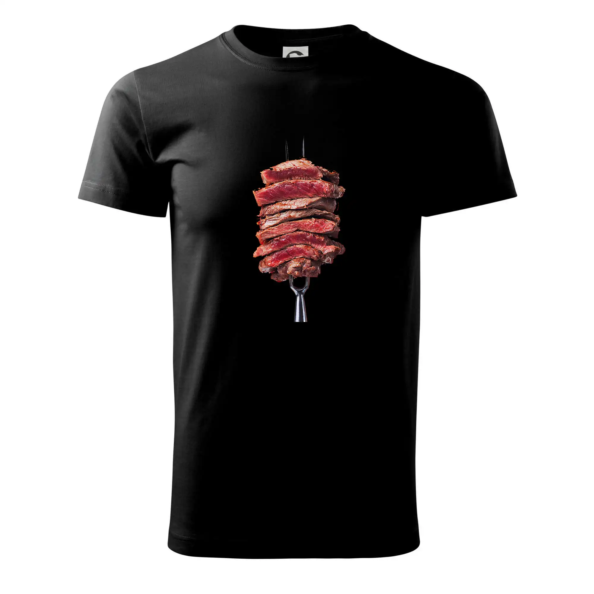 Tričká a zástery na grilovanie - Steak vidlička - Pánske tričko nižšej gramáže