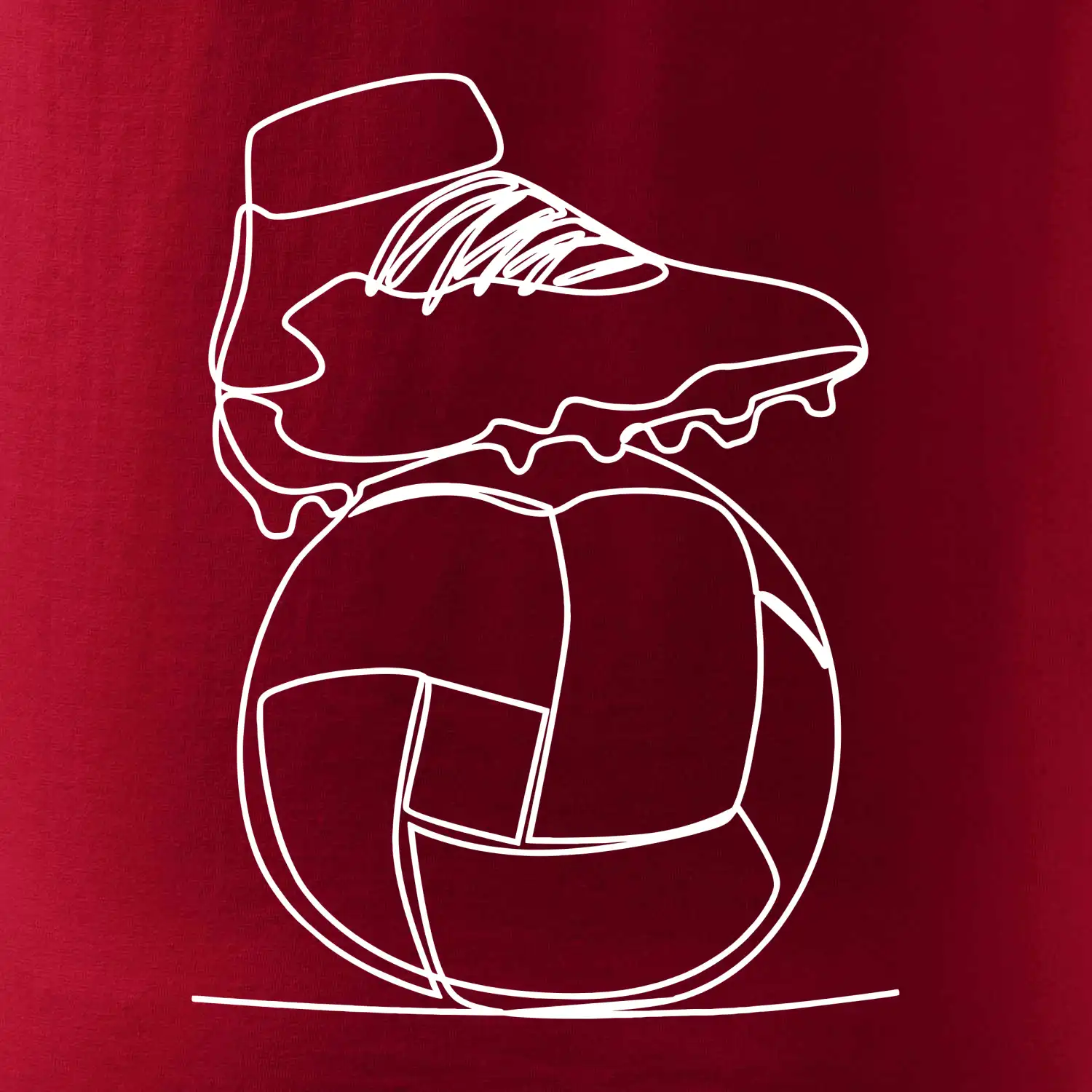 Fotbalový míč kopačka jedním tahem