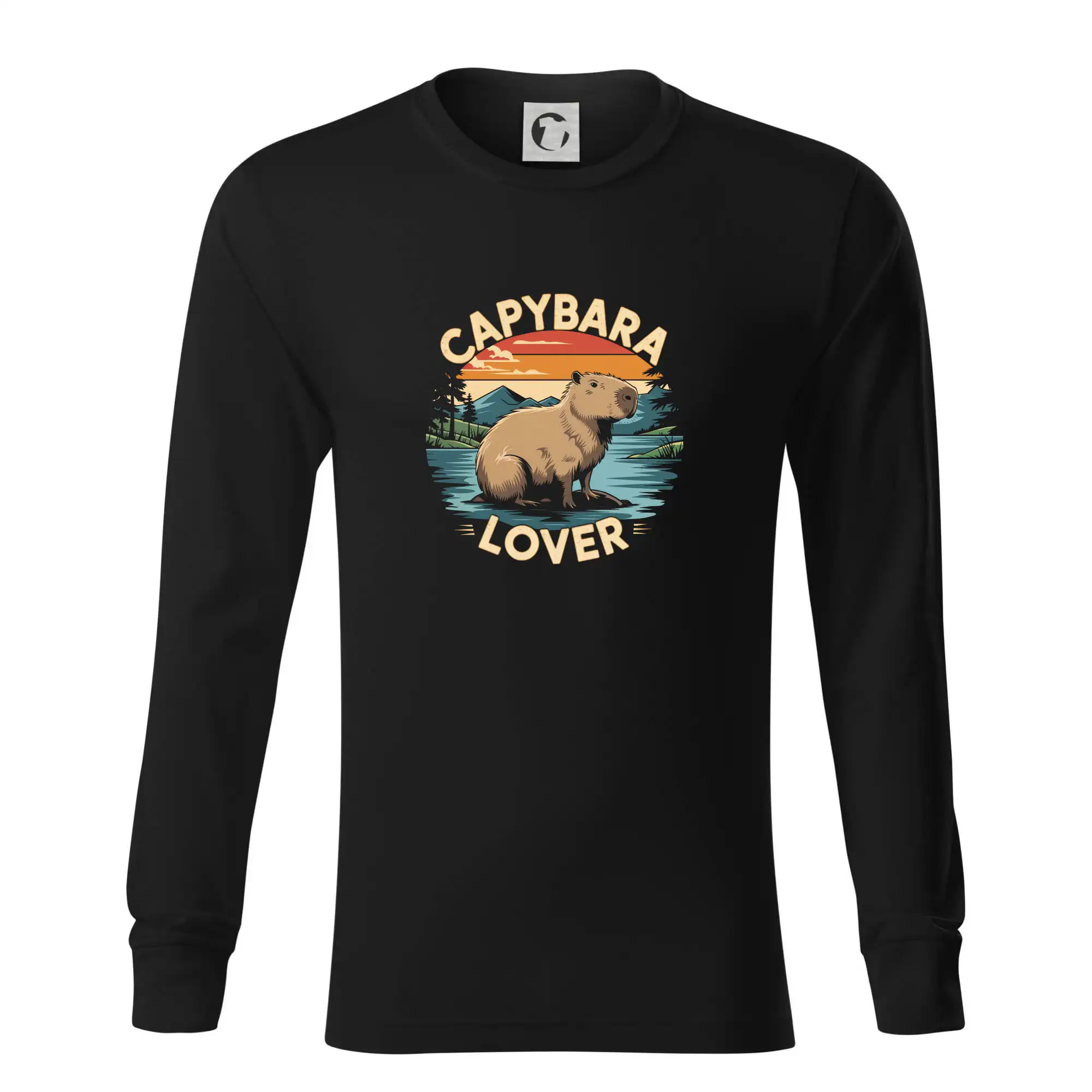 Tričká so zvieratami - Capybara lover vintage - Tričko s dlhým rukávom LS R05