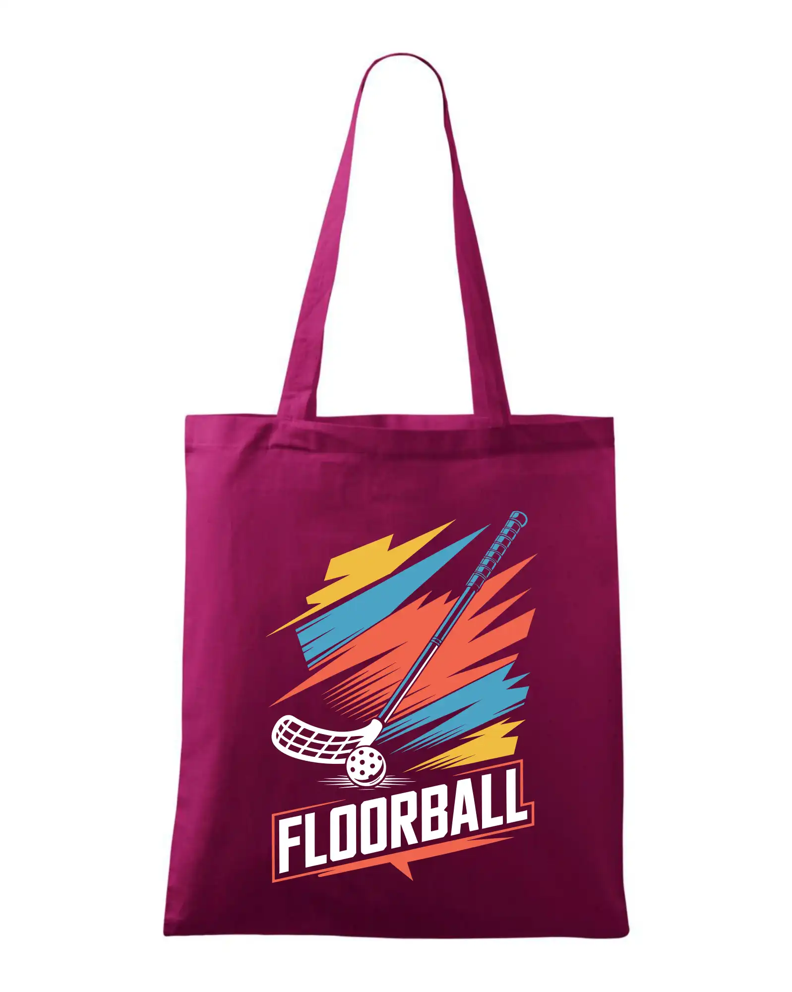 Florbalové tričká - Floorball - farby a hokejka - Taška bavlnená