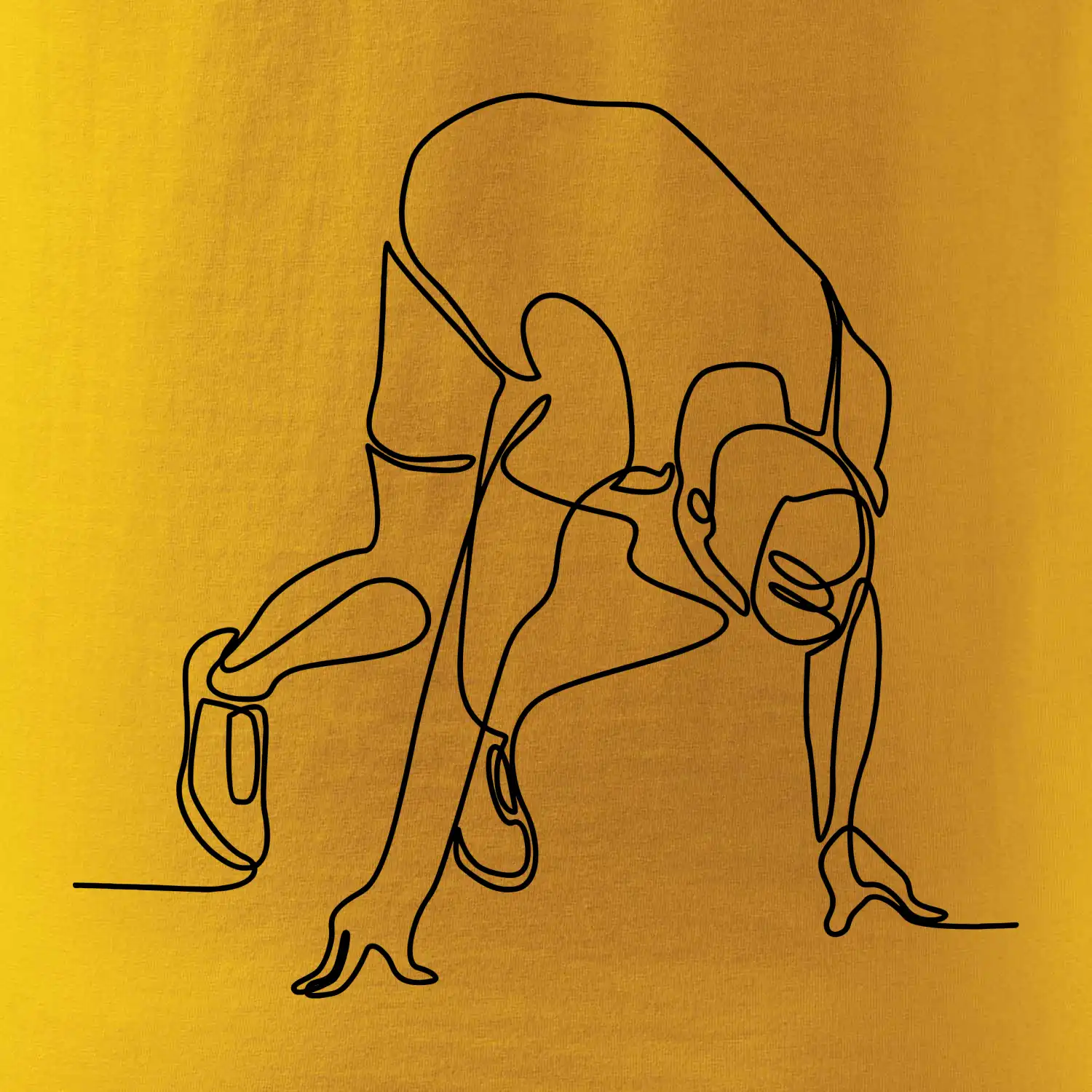 Běžec na startu jedním tahem