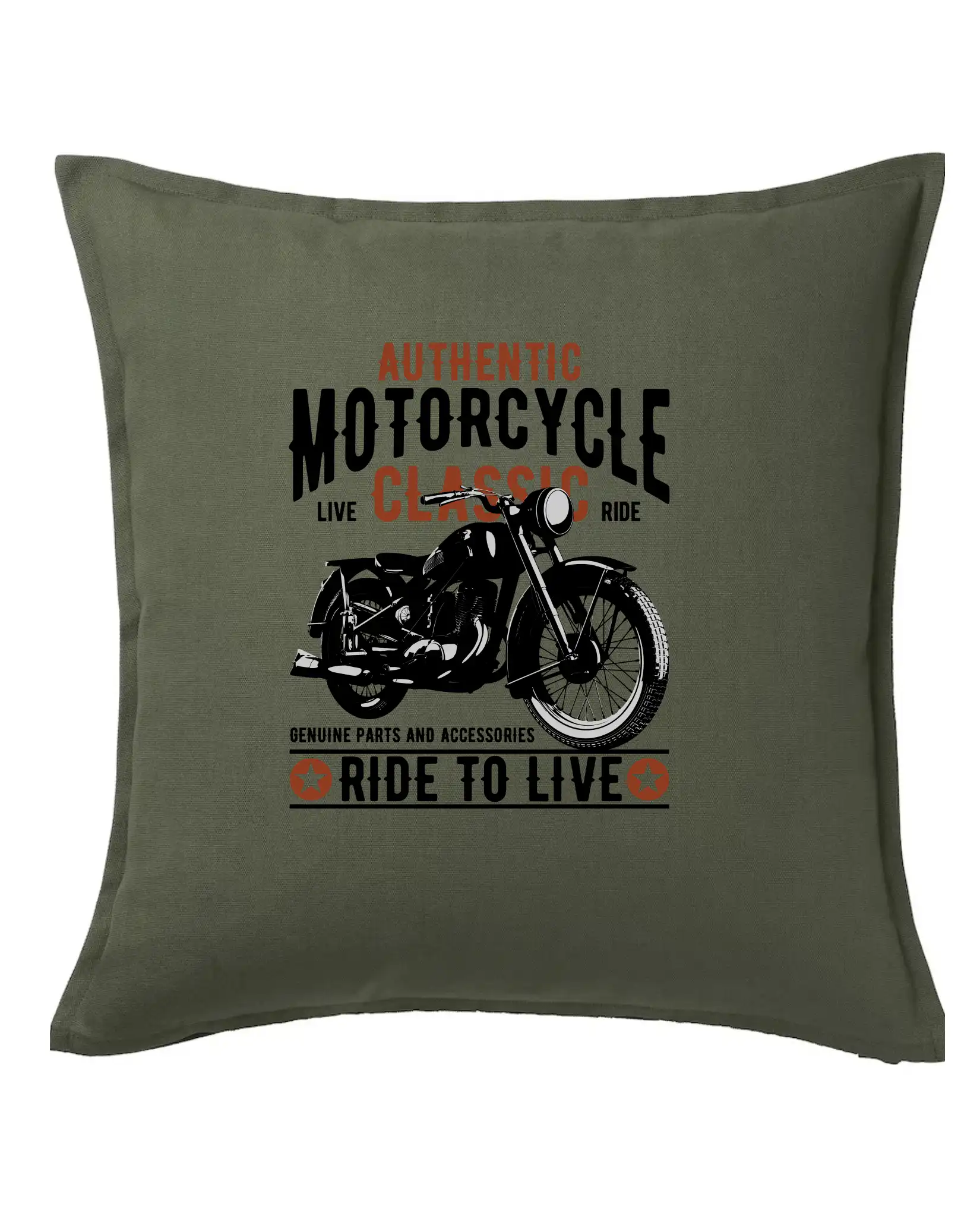Tričká pre motorkárov¨ - Authentic classic ride to live - Vankúš 50x50