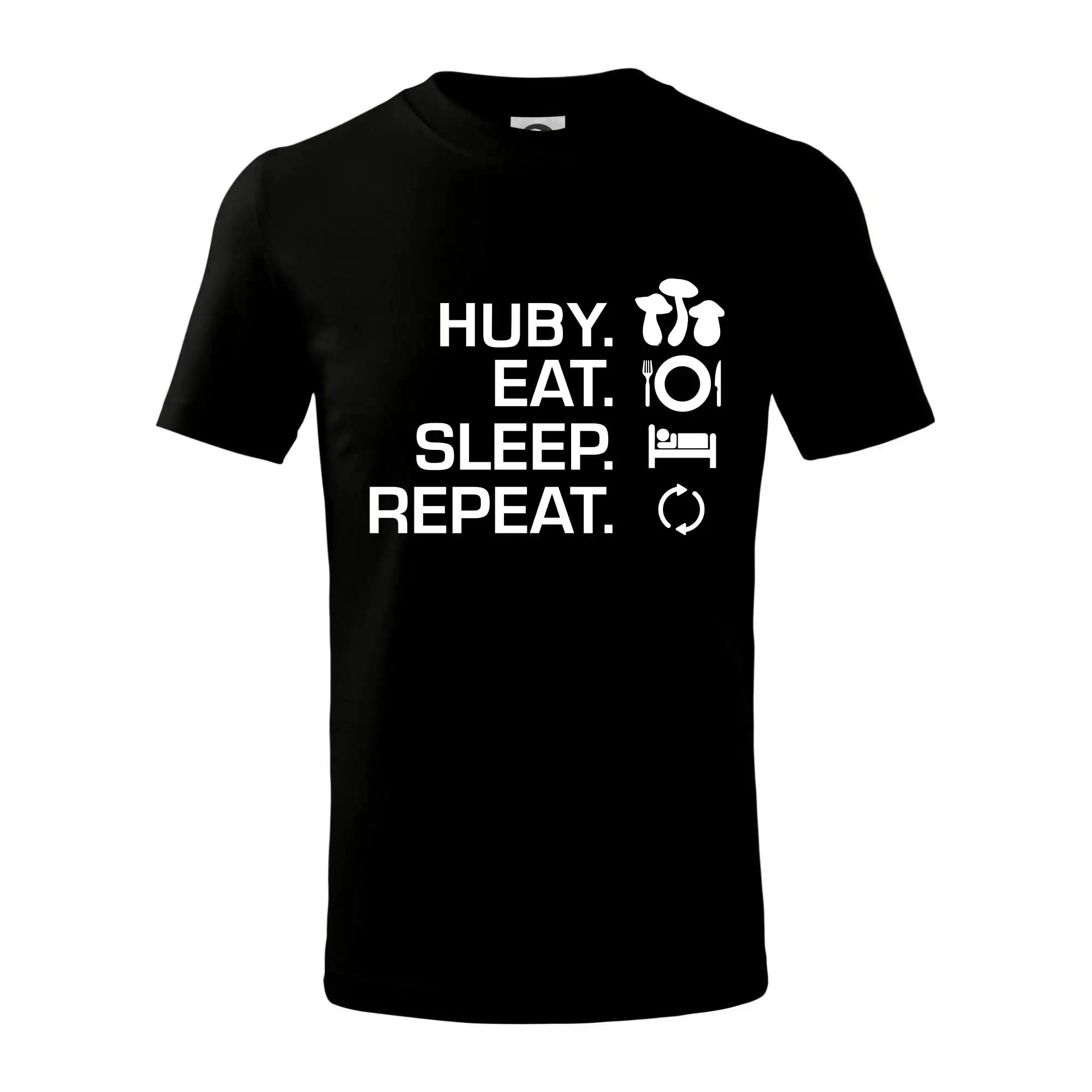 Tričká na chalupu - Huby Eat Sleep Repeat - Tričko detské bavlnené