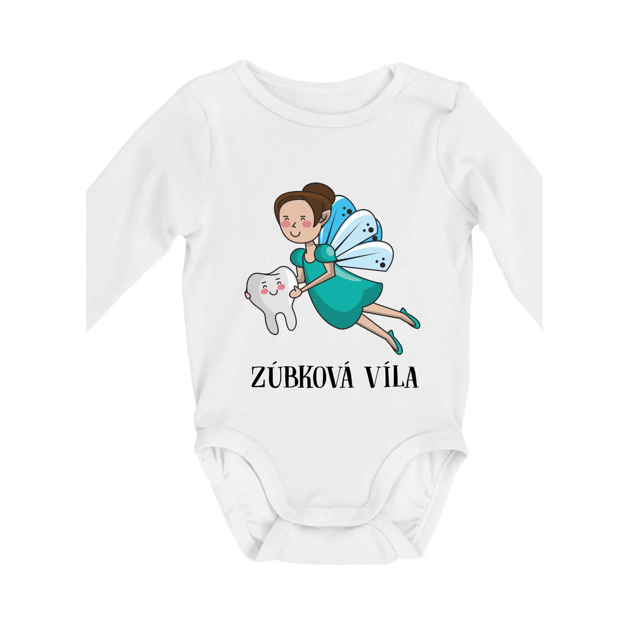 Zúbková víla - Body dojčenské s dlhým rukávom