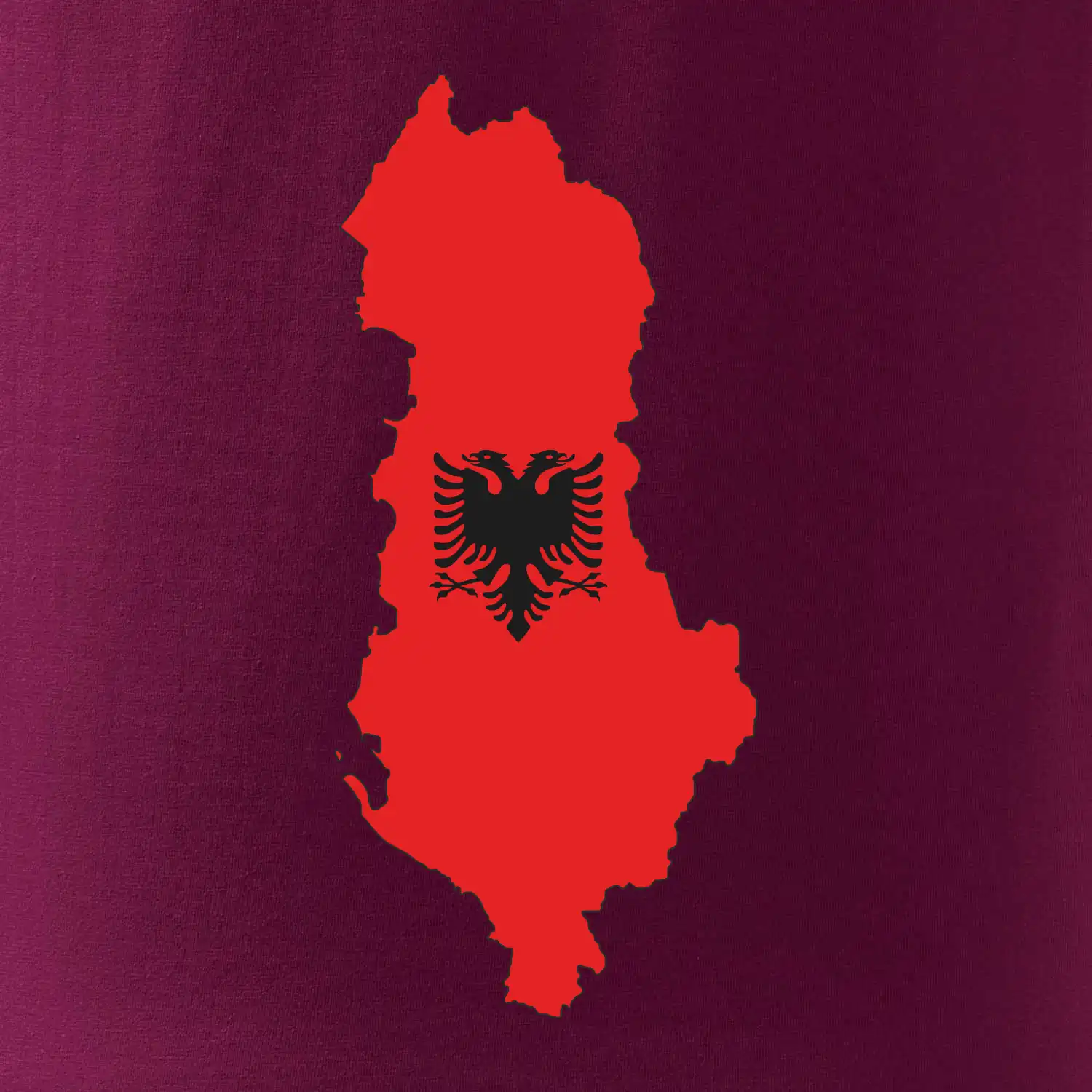 Albánie mapa a znak