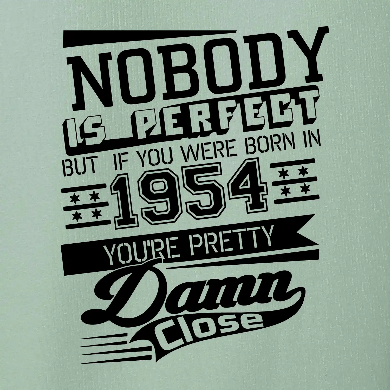 Nobody is perfect - 1954